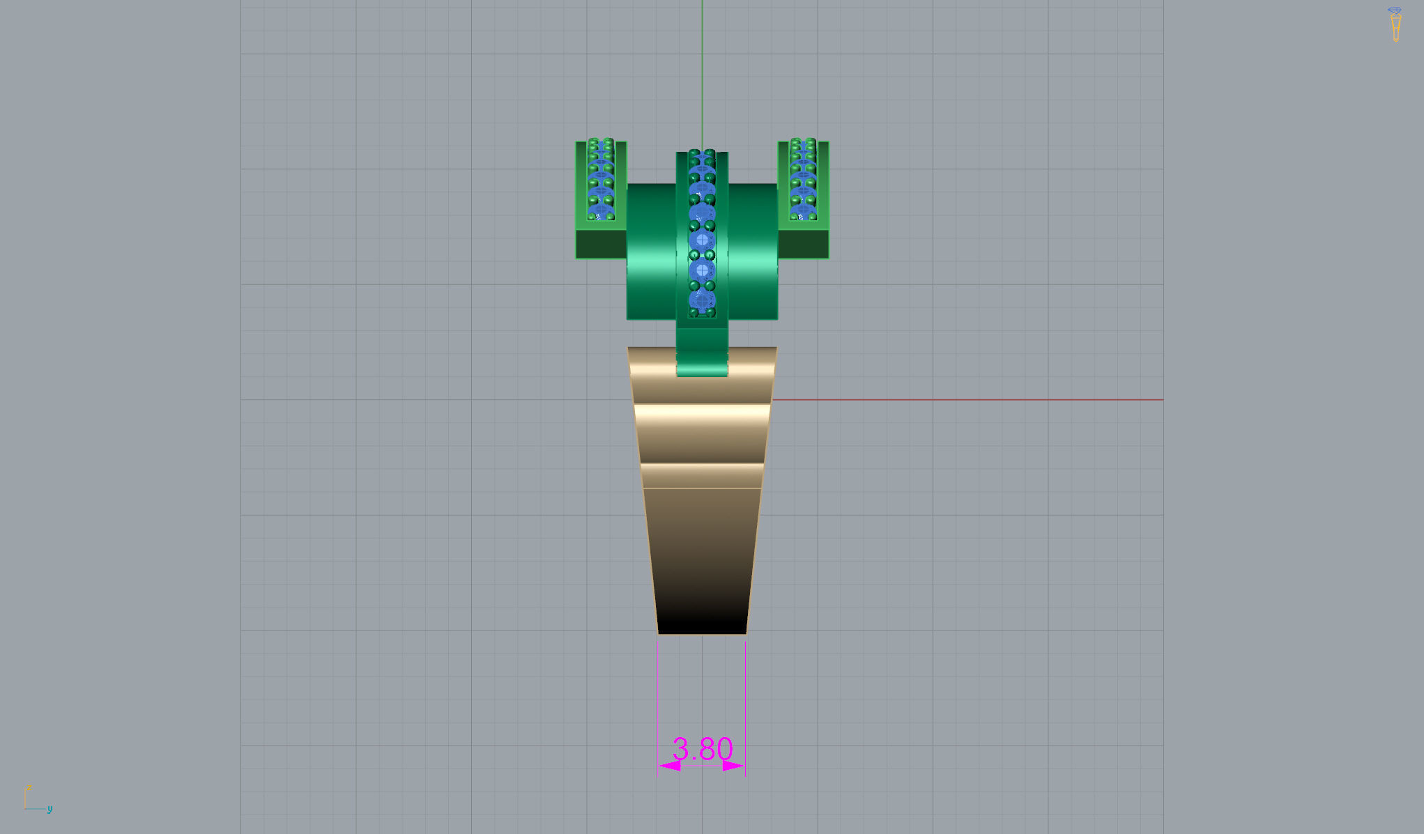 Ring with moving parts 3D print model_3