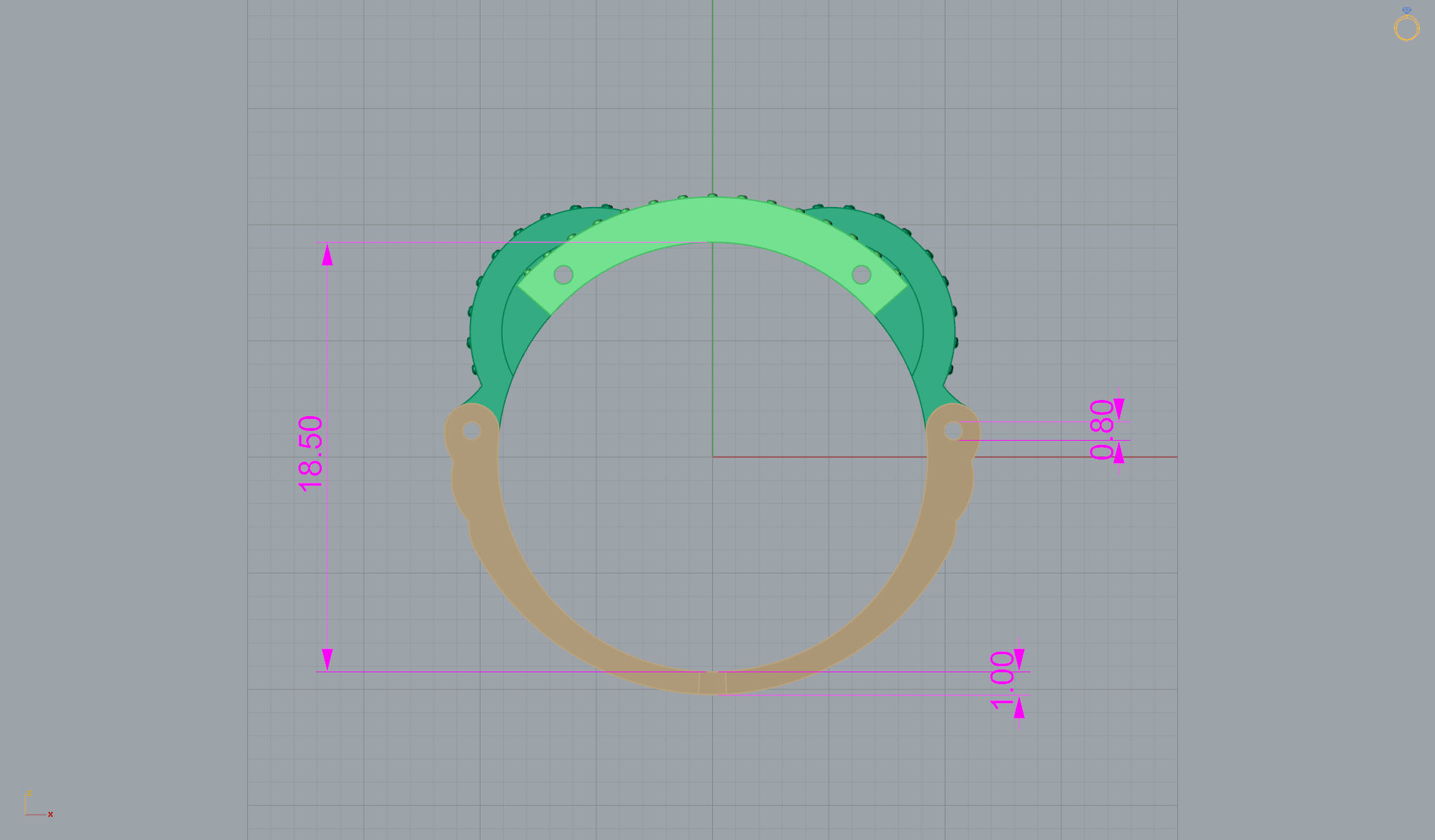 Ring with moving parts 3D print model_2