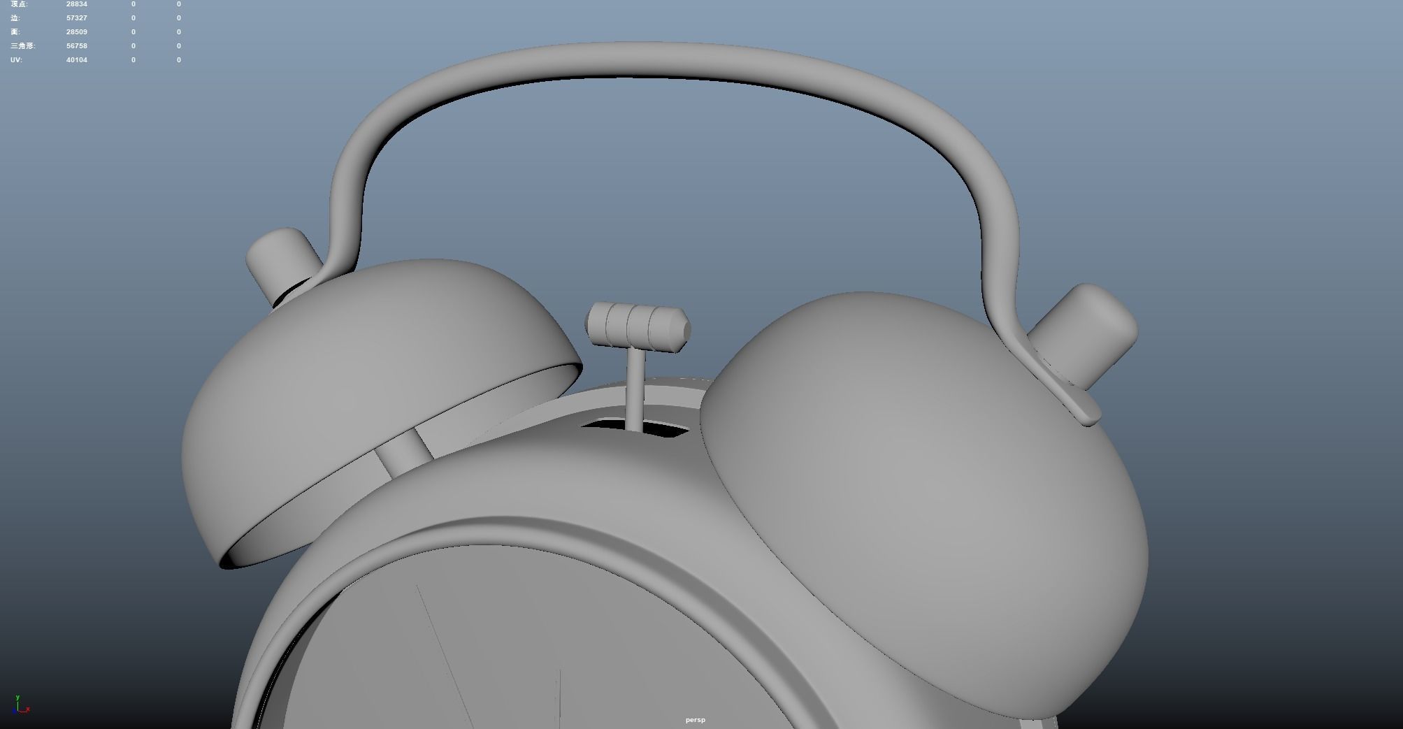 Clock watch timer alarm hour bedroom early classic highpoly 3D model_10