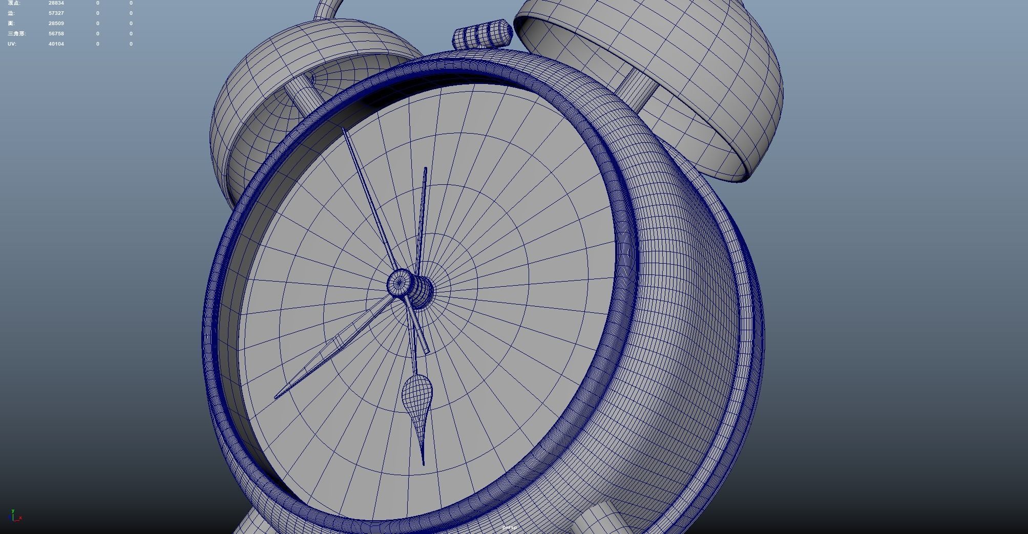 Clock watch timer alarm hour bedroom early classic highpoly 3D model_9