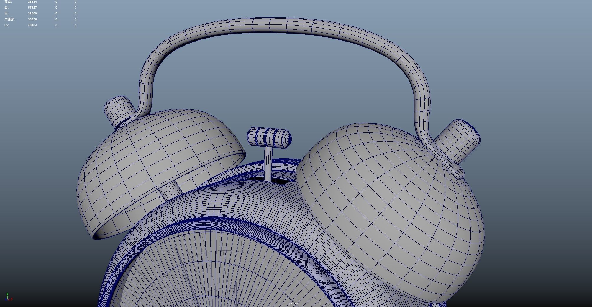 Clock watch timer alarm hour bedroom early classic highpoly 3D model_11