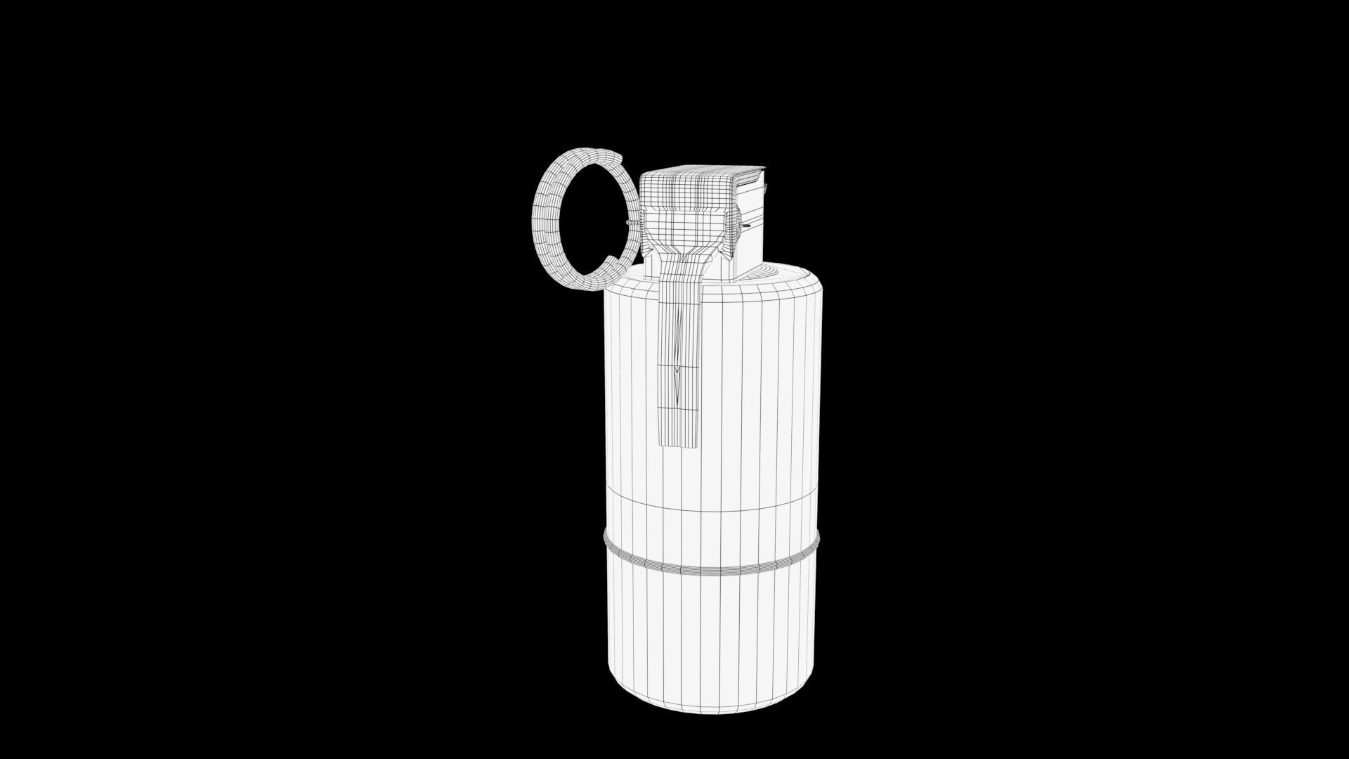 Smoke Grenade Low-poly 3D model_8
