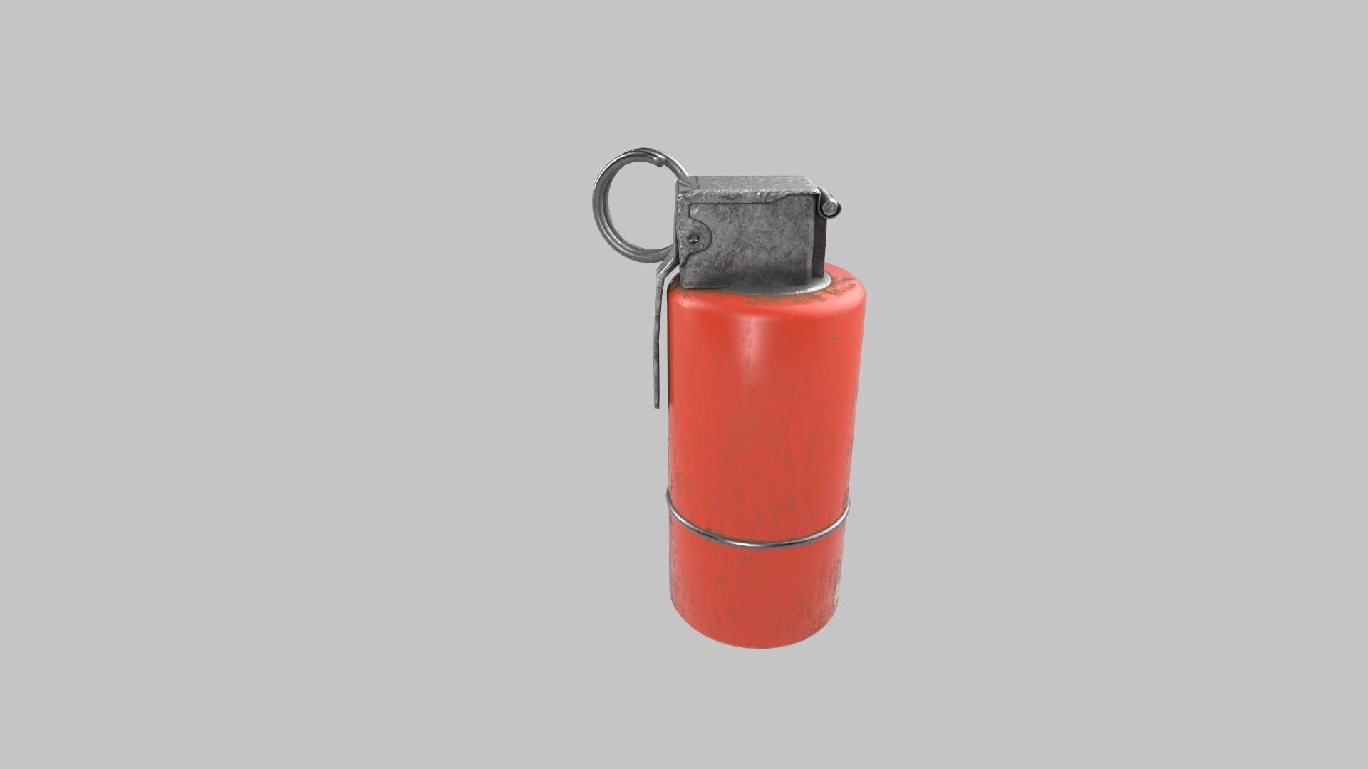 Smoke Grenade Low-poly 3D model_2