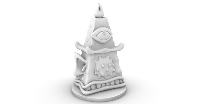 Occult gelatinous monster idol for tabletop  3D print model