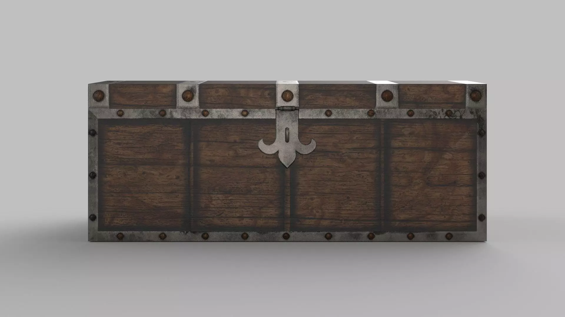chest box Low-poly 3D model_0