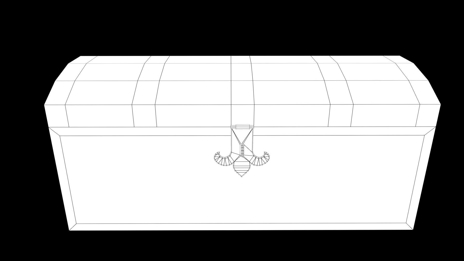 chest box Low-poly 3D model_9
