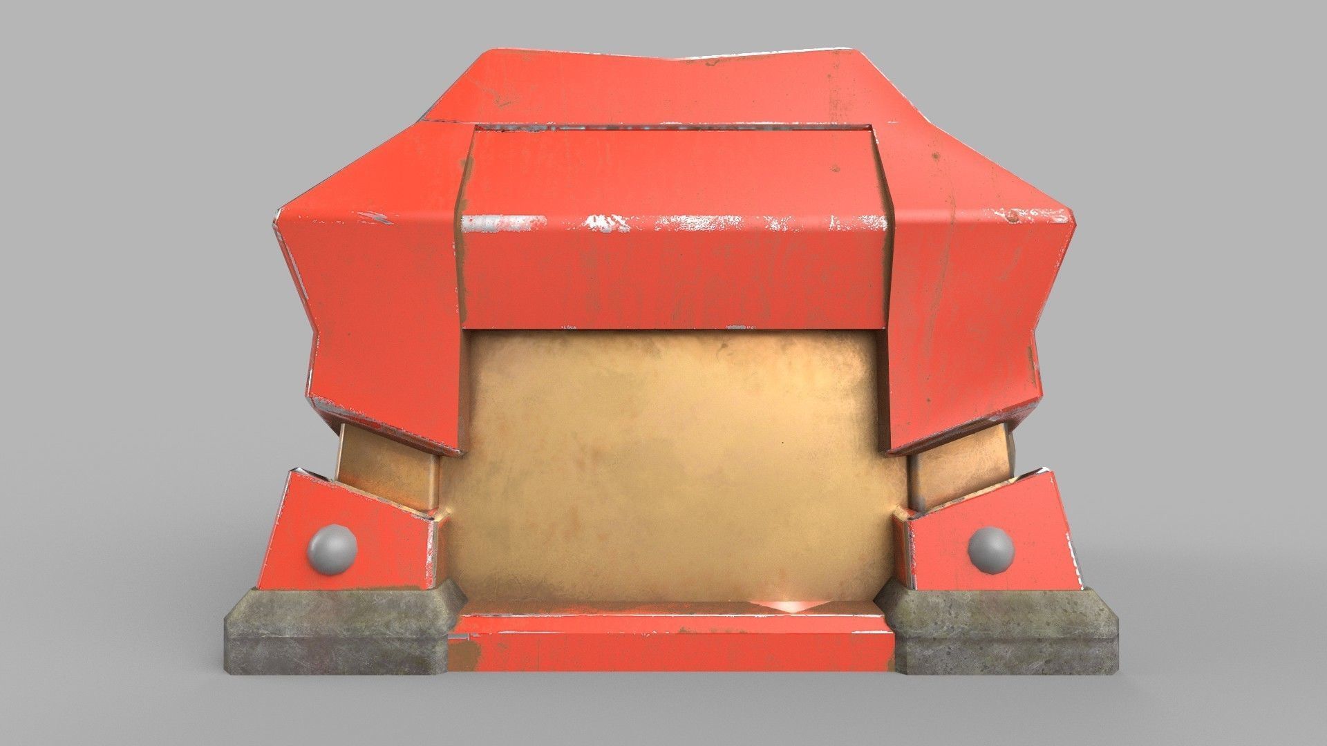 chest box Low-poly 3D model_3