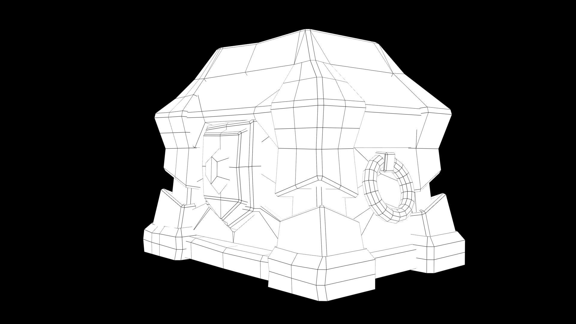 chest box Low-poly 3D model_6