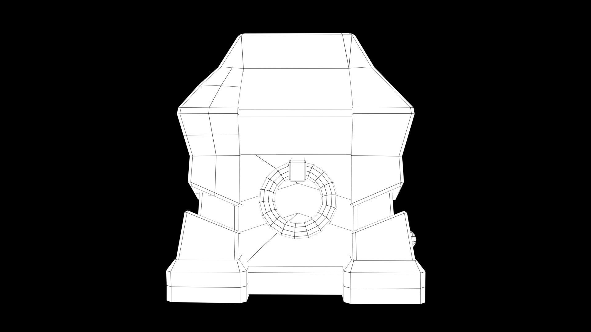 chest box Low-poly 3D model_7