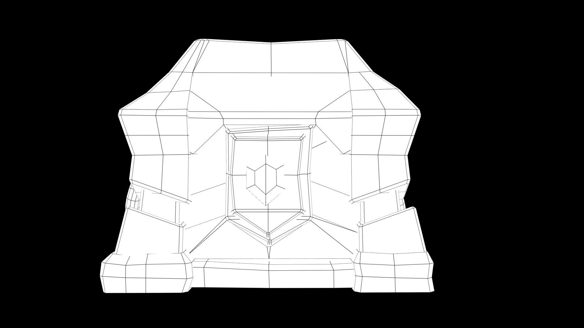chest box Low-poly 3D model_5
