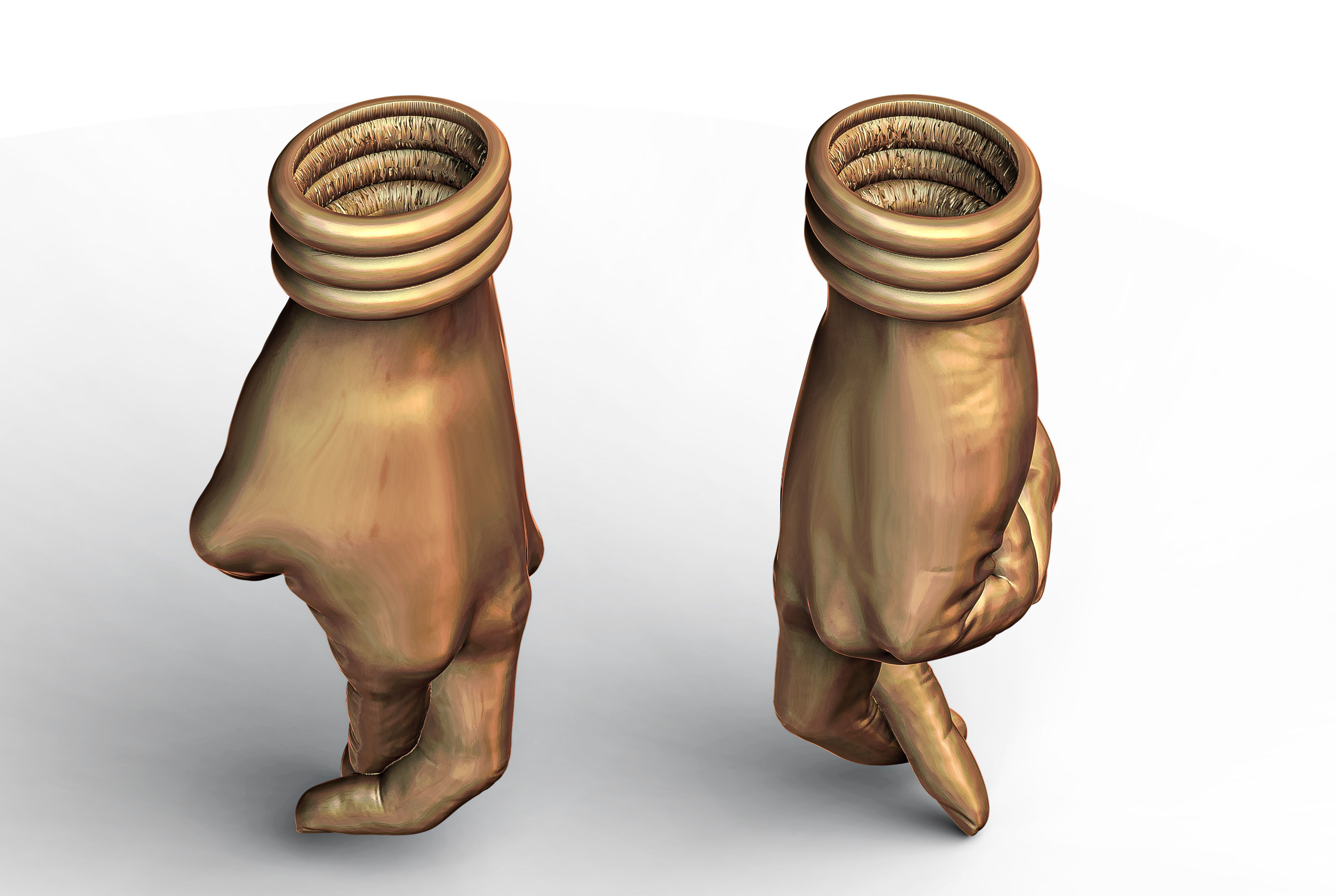 Fingers Crossed  Hand Pendant 3D print model_1