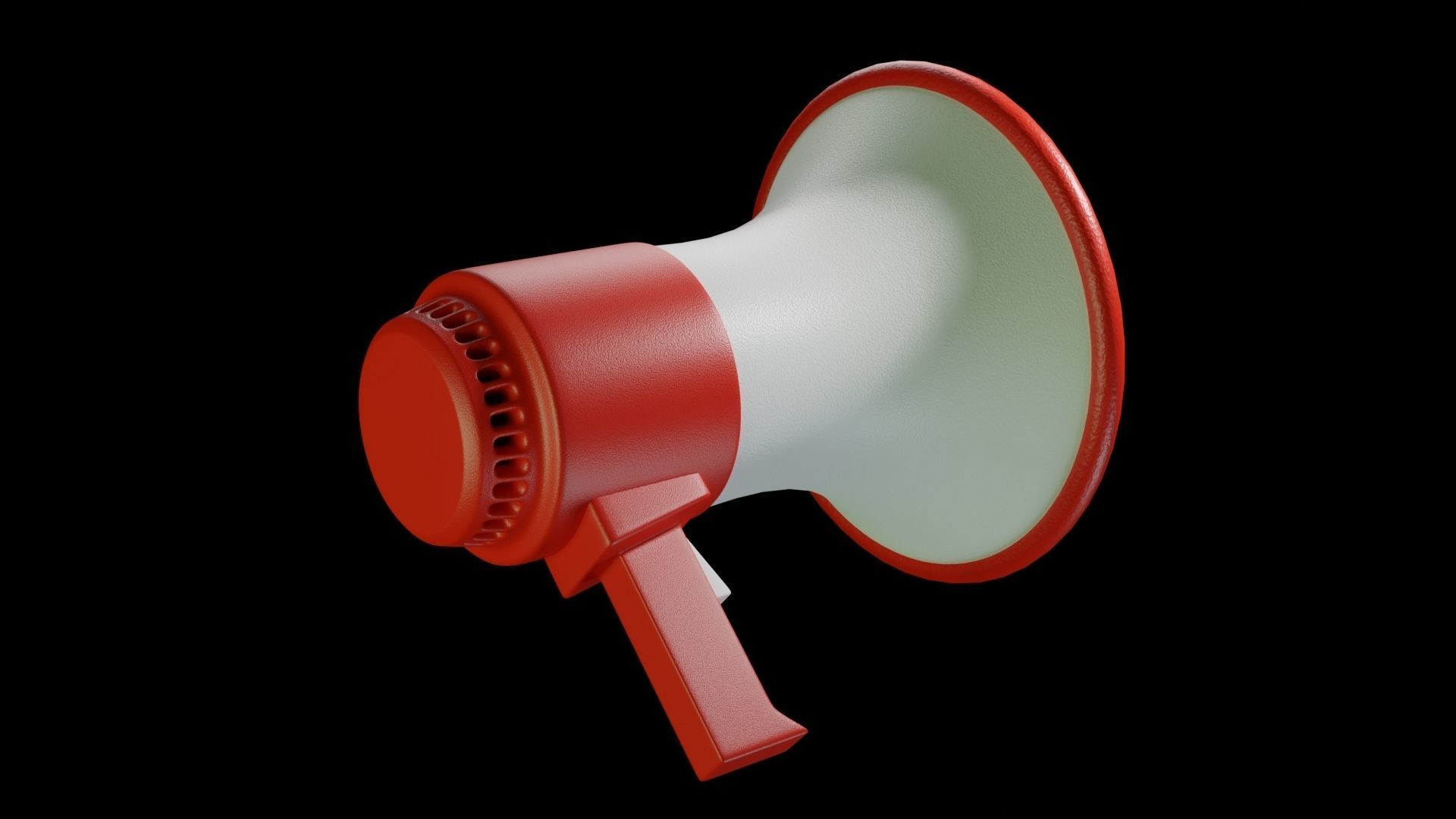 Megaphone Speaker Free 3D model_1
