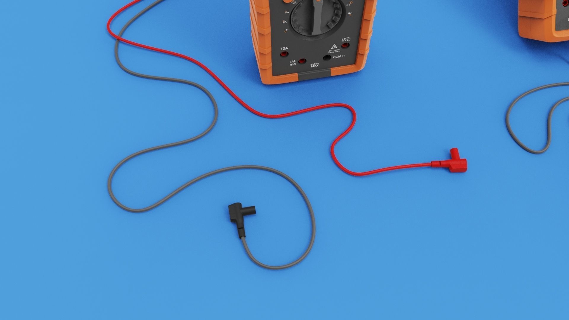 Digital Multimeter meter 3D model_7