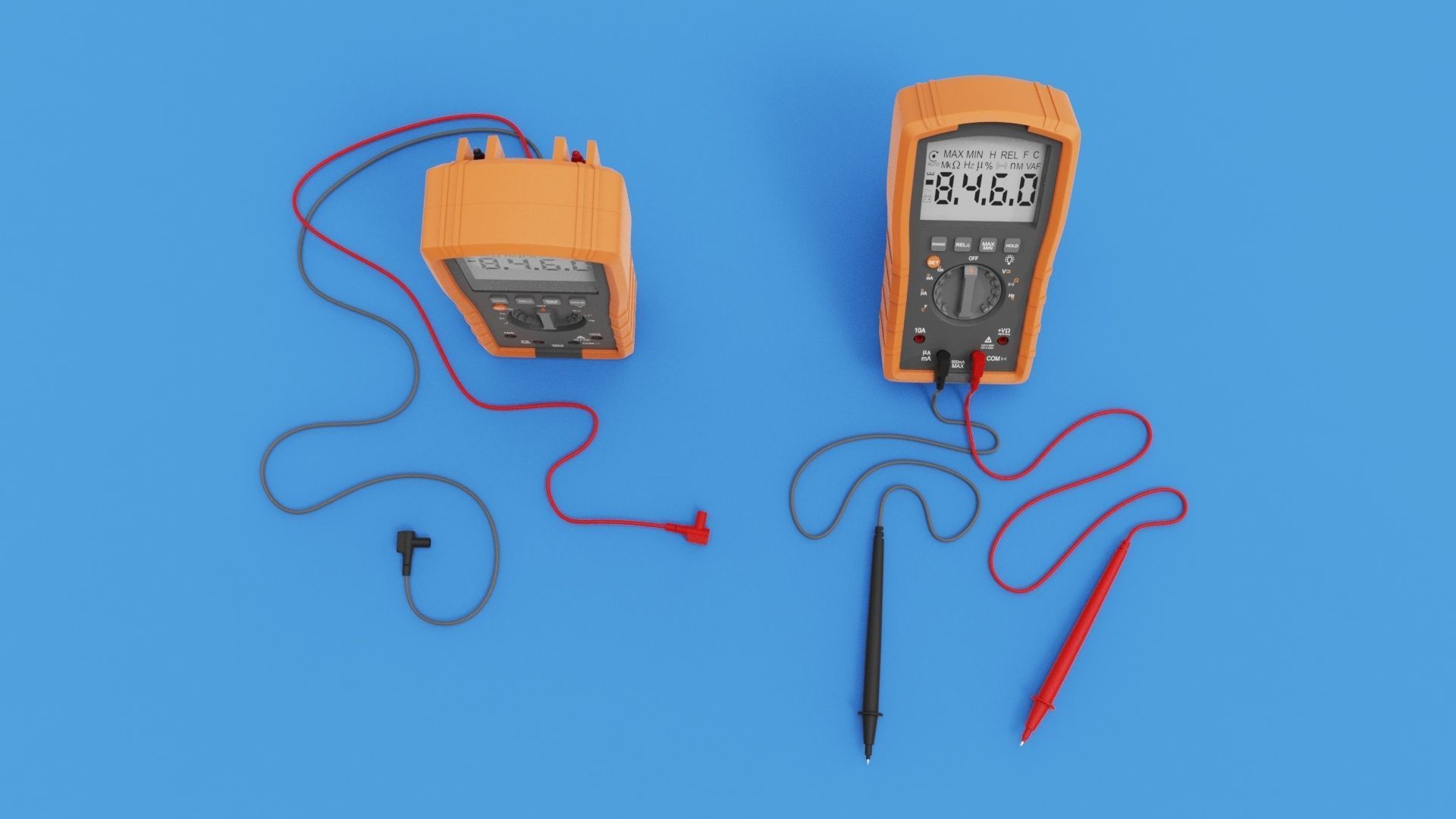 Digital Multimeter meter 3D model_4