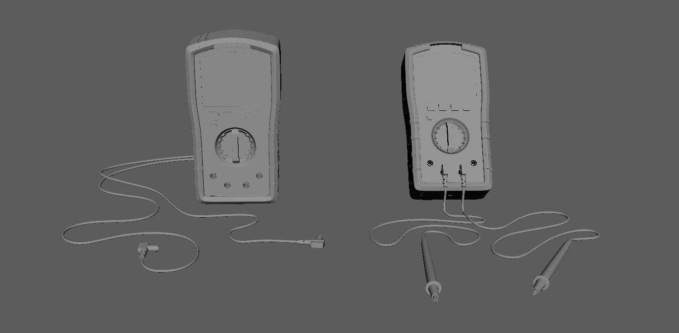 Digital Multimeter meter 3D model_12