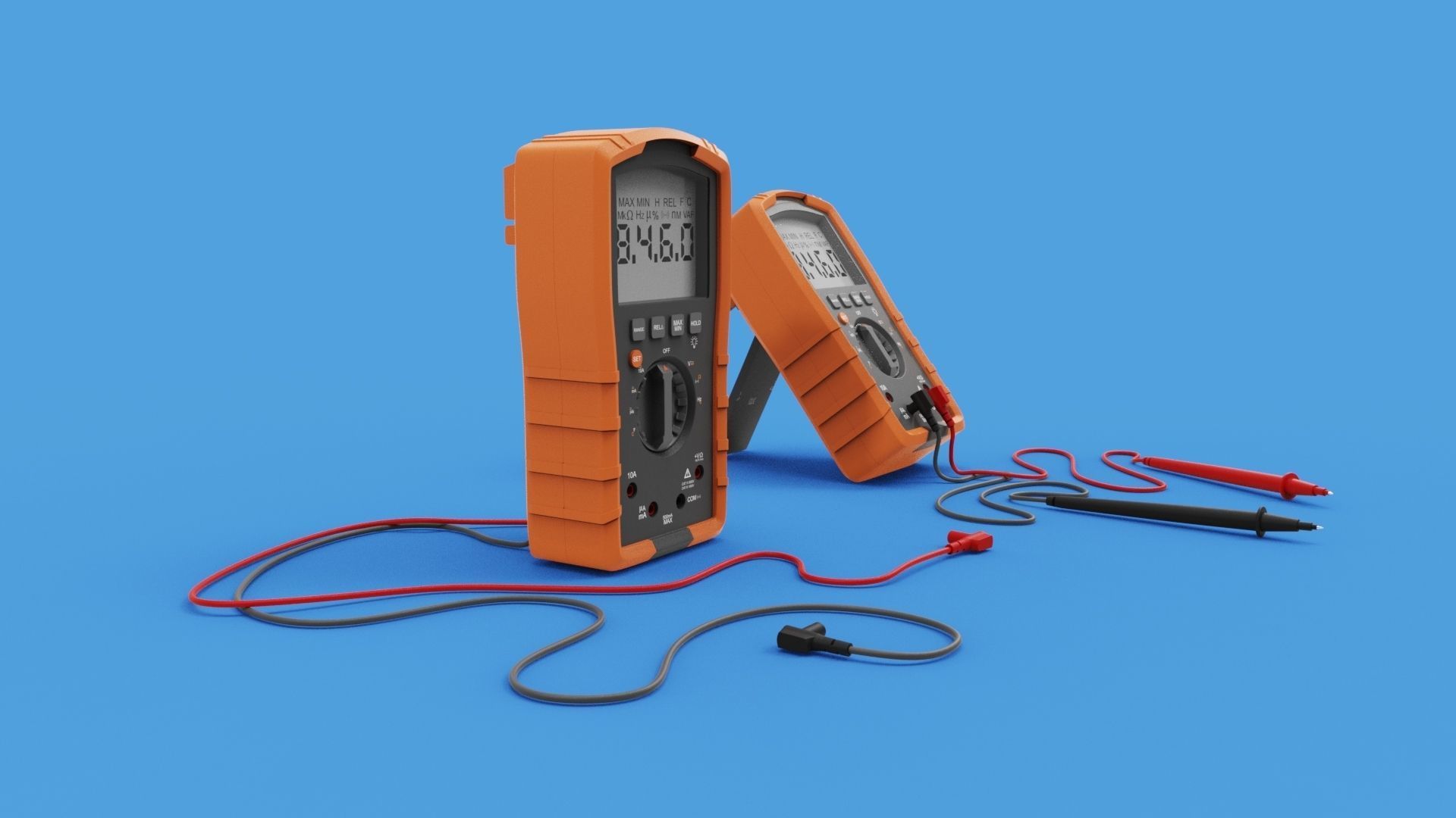 Digital Multimeter meter 3D model_1