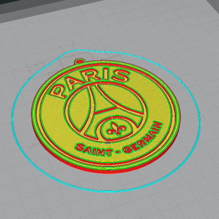 PSG logo for wall 3D print model_2