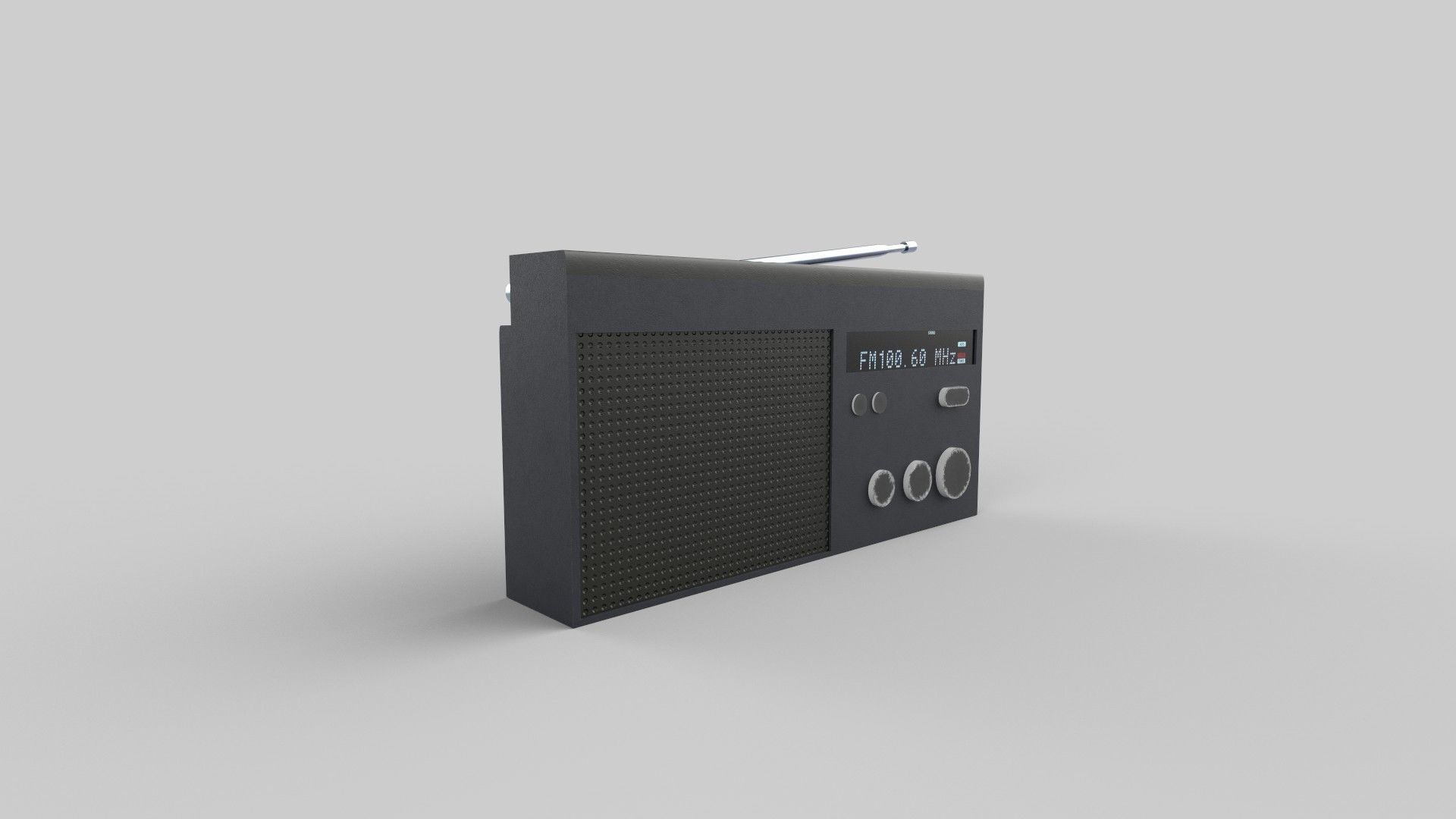 Radio Low-poly 3D model_2