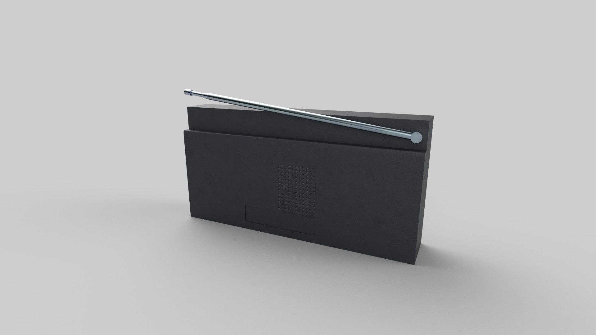 Radio Low-poly 3D model_3