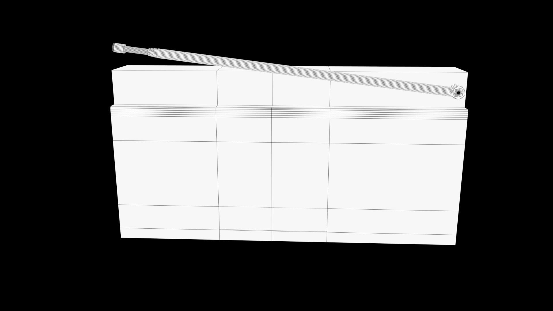 Radio Low-poly 3D model_8