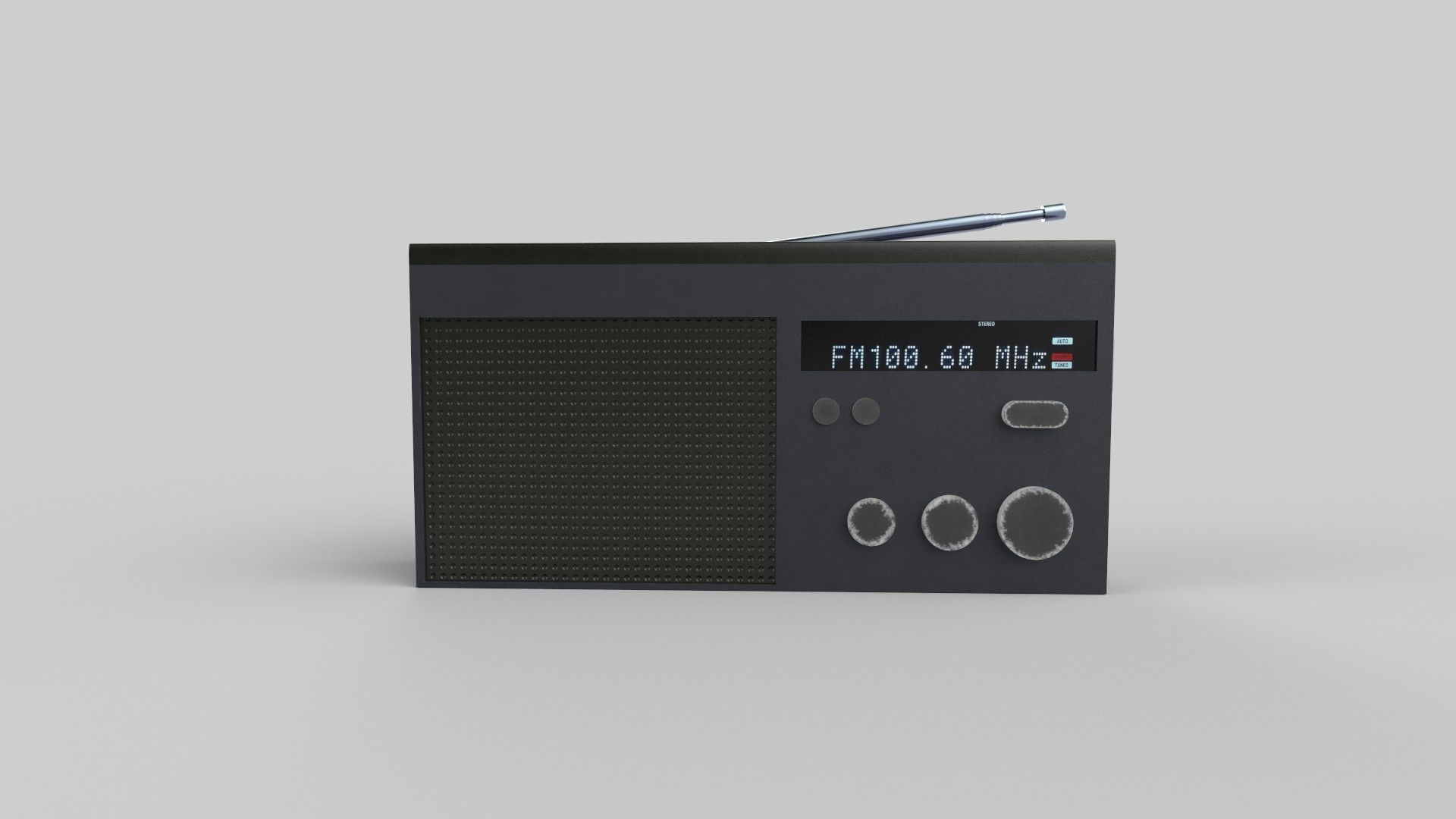 Radio Low-poly 3D model_1