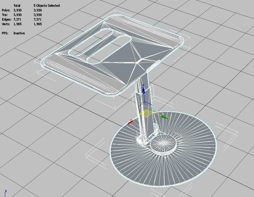 Laptop Stand M7 Low-poly 3D model_16