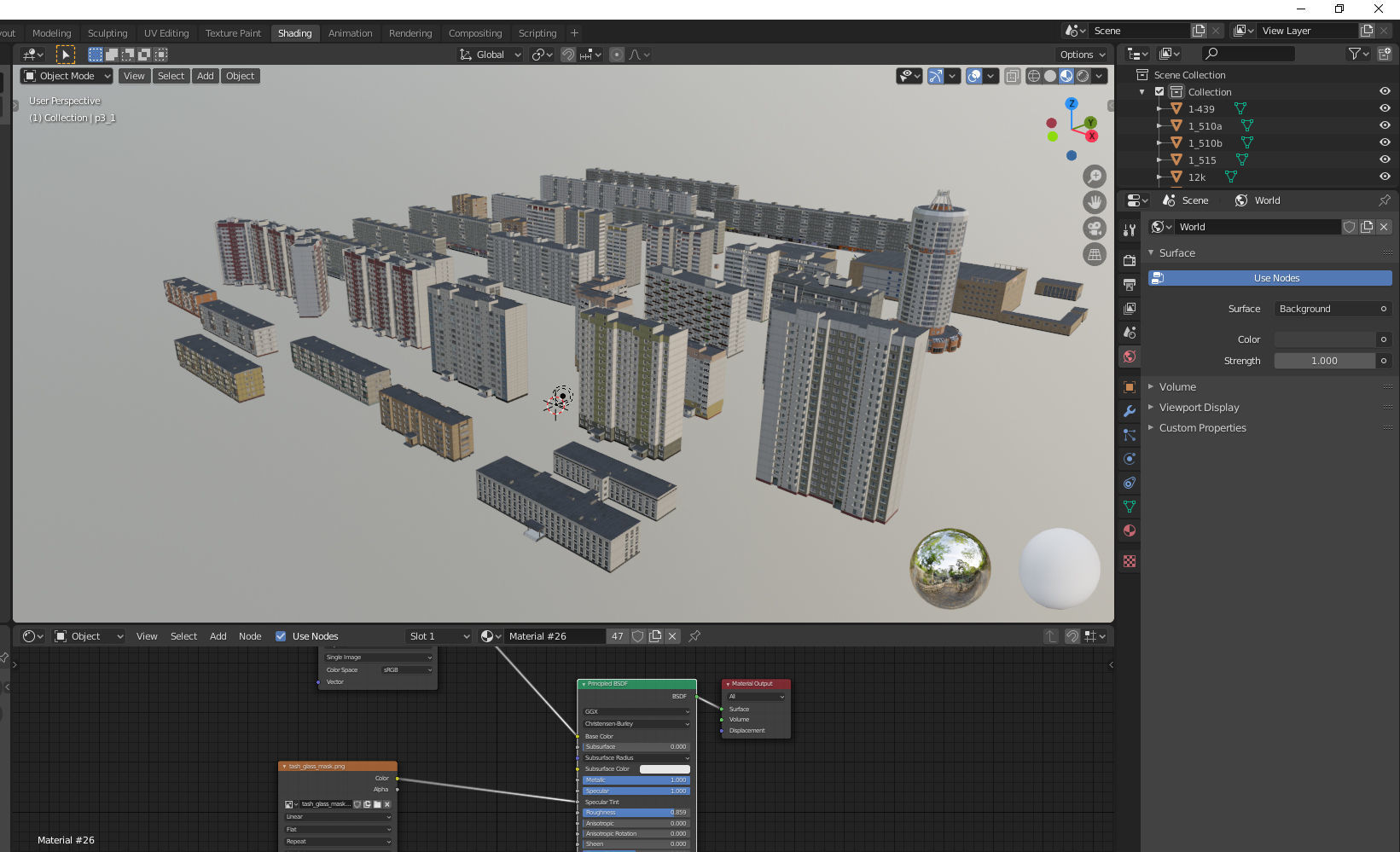 Russian buildings pack Low-poly 3D model_42