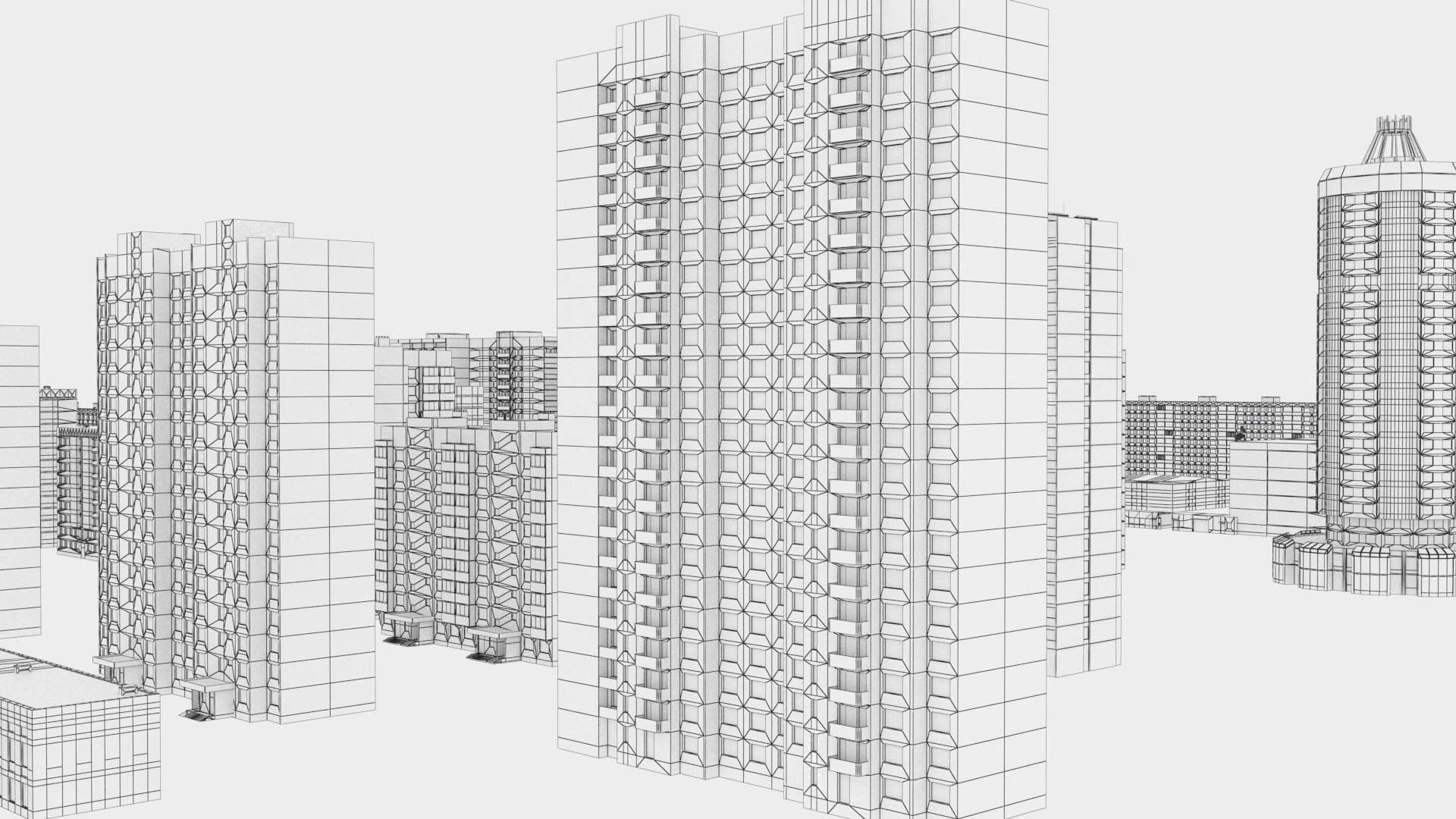 Russian buildings pack Low-poly 3D model_38
