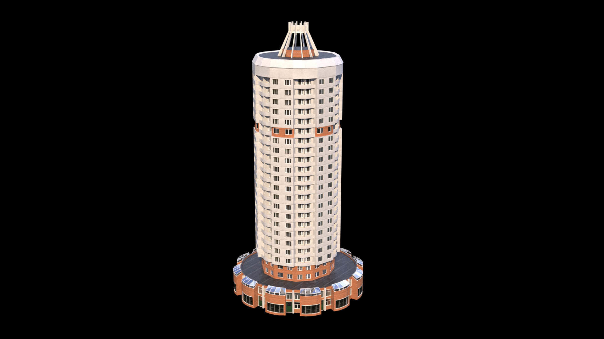 Russian buildings pack Low-poly 3D model_17