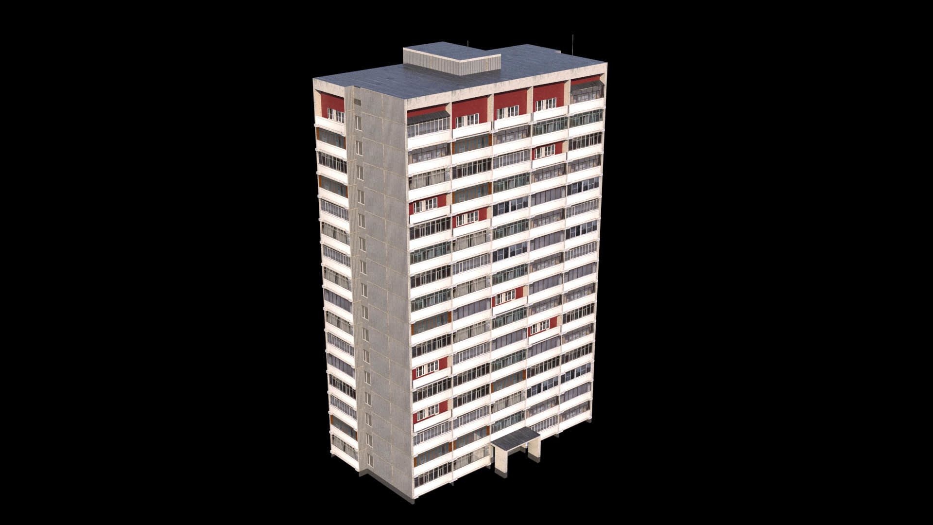 Russian buildings pack Low-poly 3D model_5