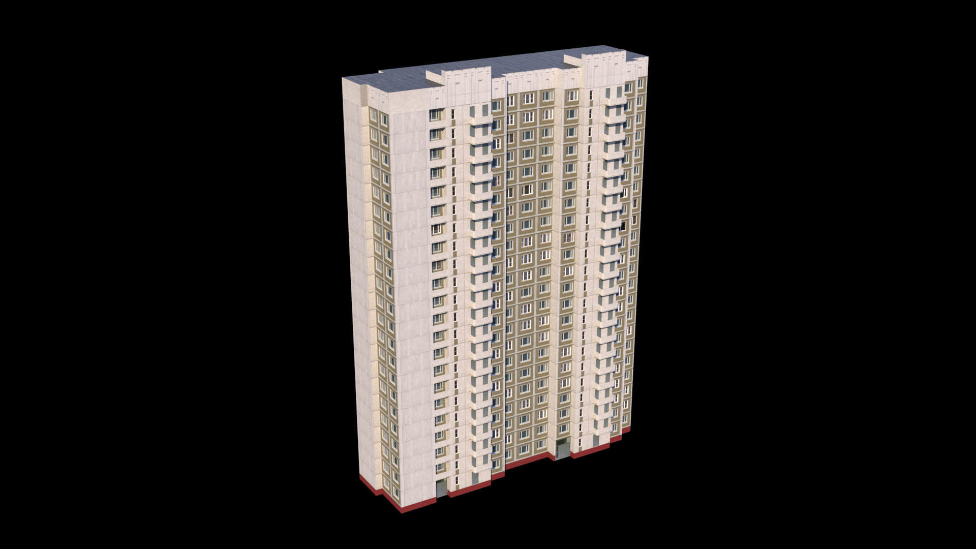 Russian buildings pack Low-poly 3D model_11