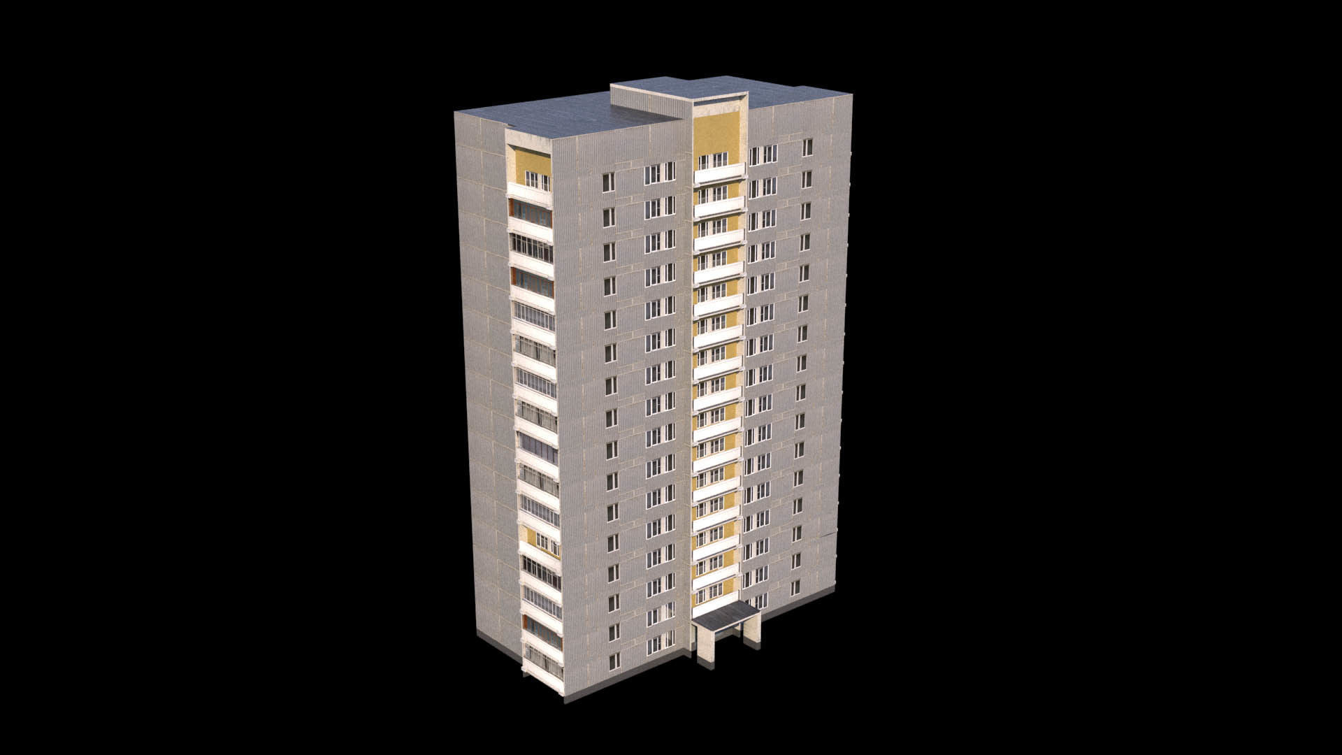 Russian buildings pack Low-poly 3D model_6