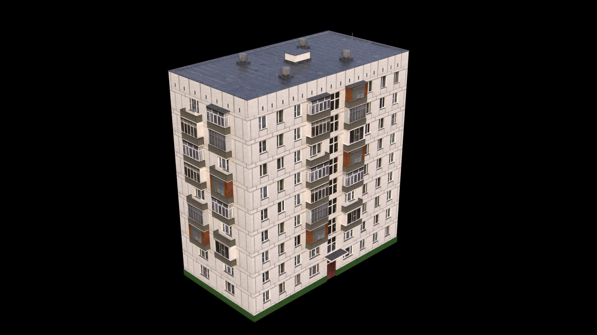 Russian buildings pack Low-poly 3D model_22