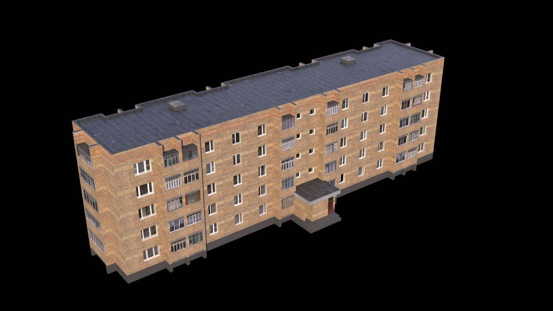 Russian buildings pack Low-poly 3D model_19