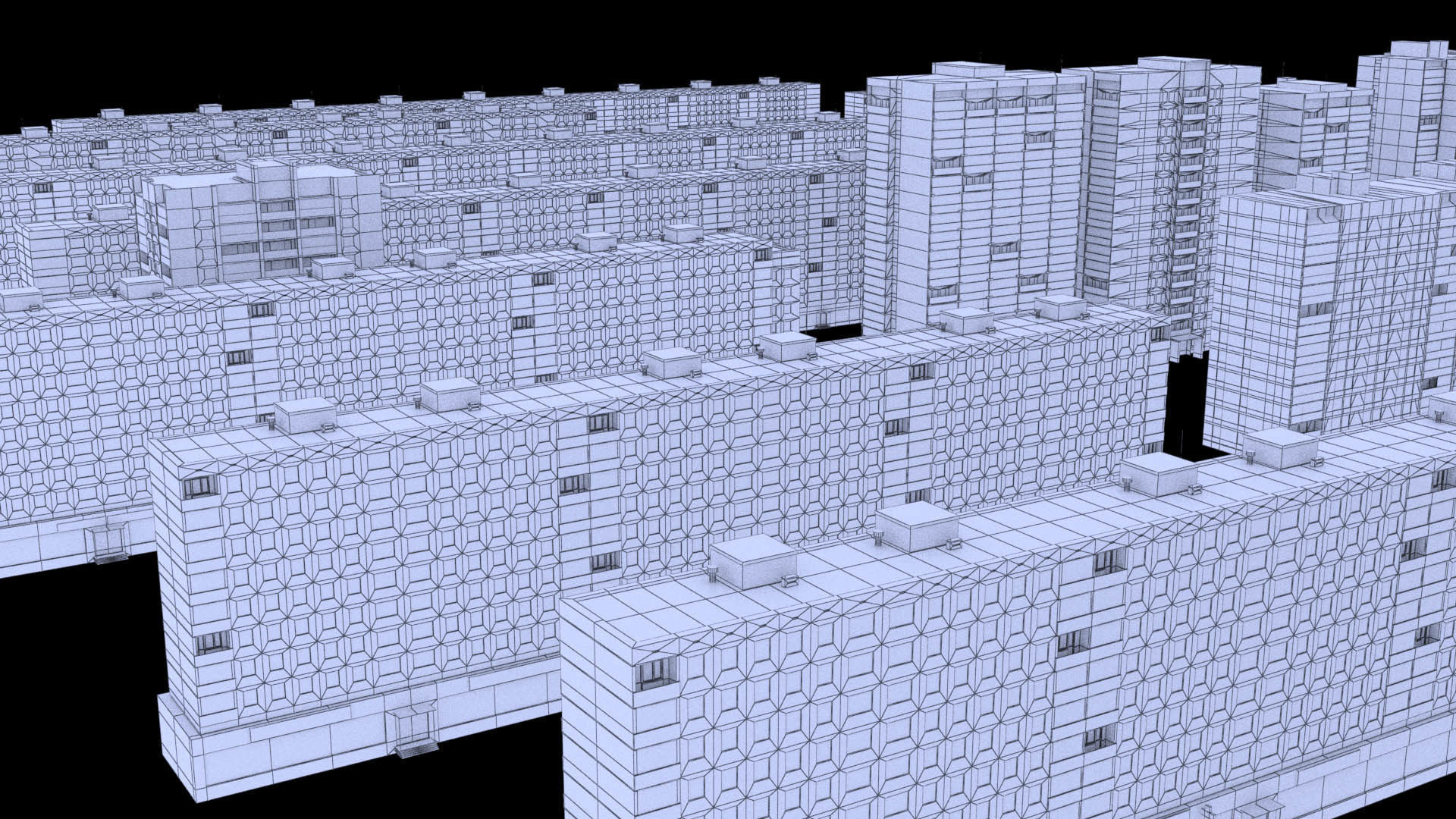 Russian buildings pack Low-poly 3D model_36