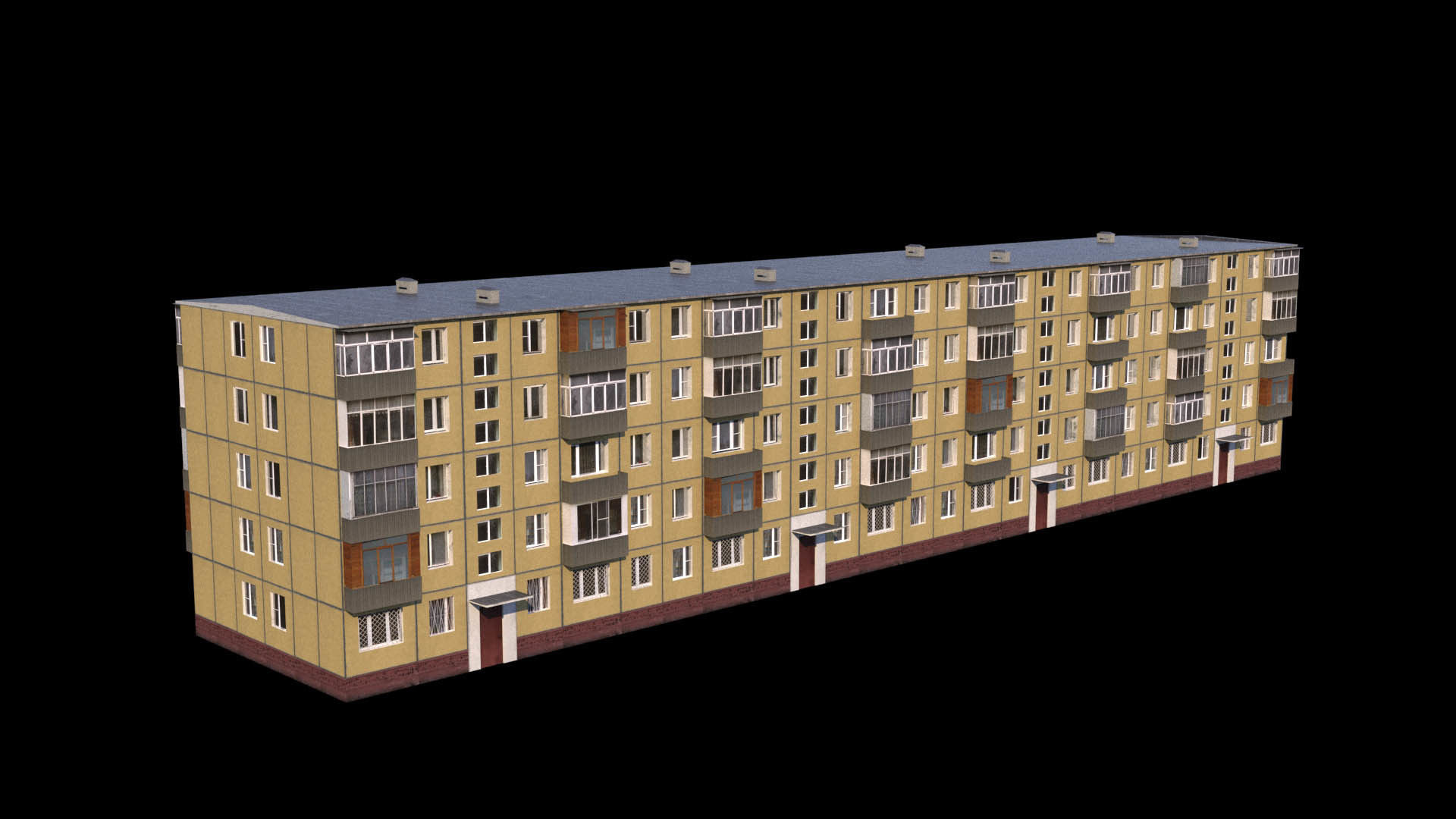 Russian buildings pack Low-poly 3D model_25