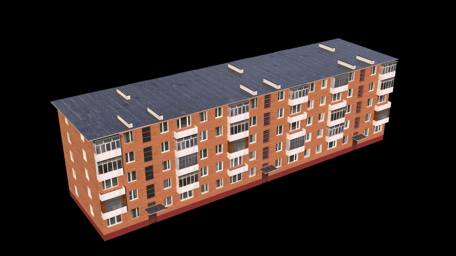 Russian buildings pack Low-poly 3D model_20