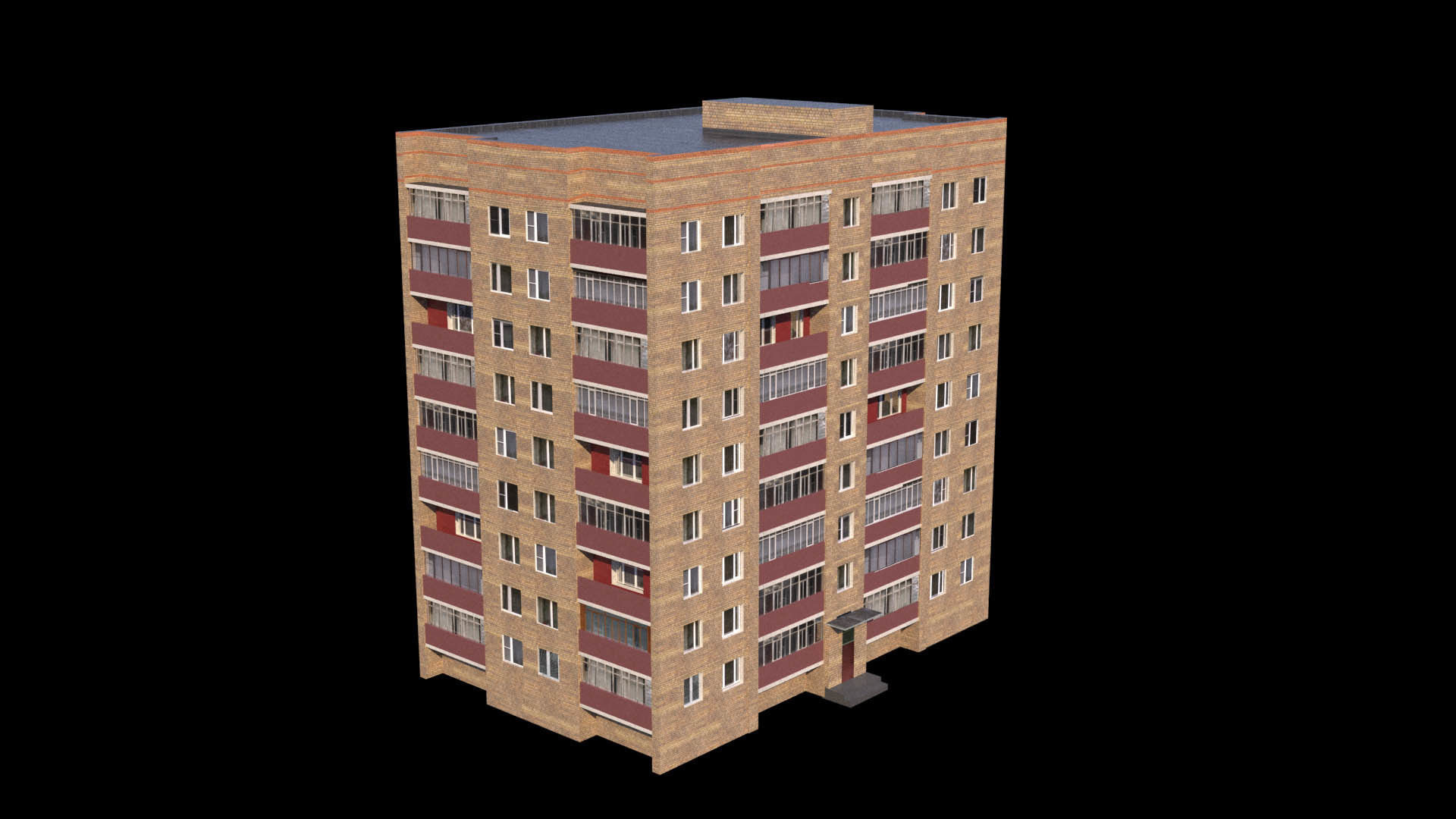 Russian buildings pack Low-poly 3D model_3