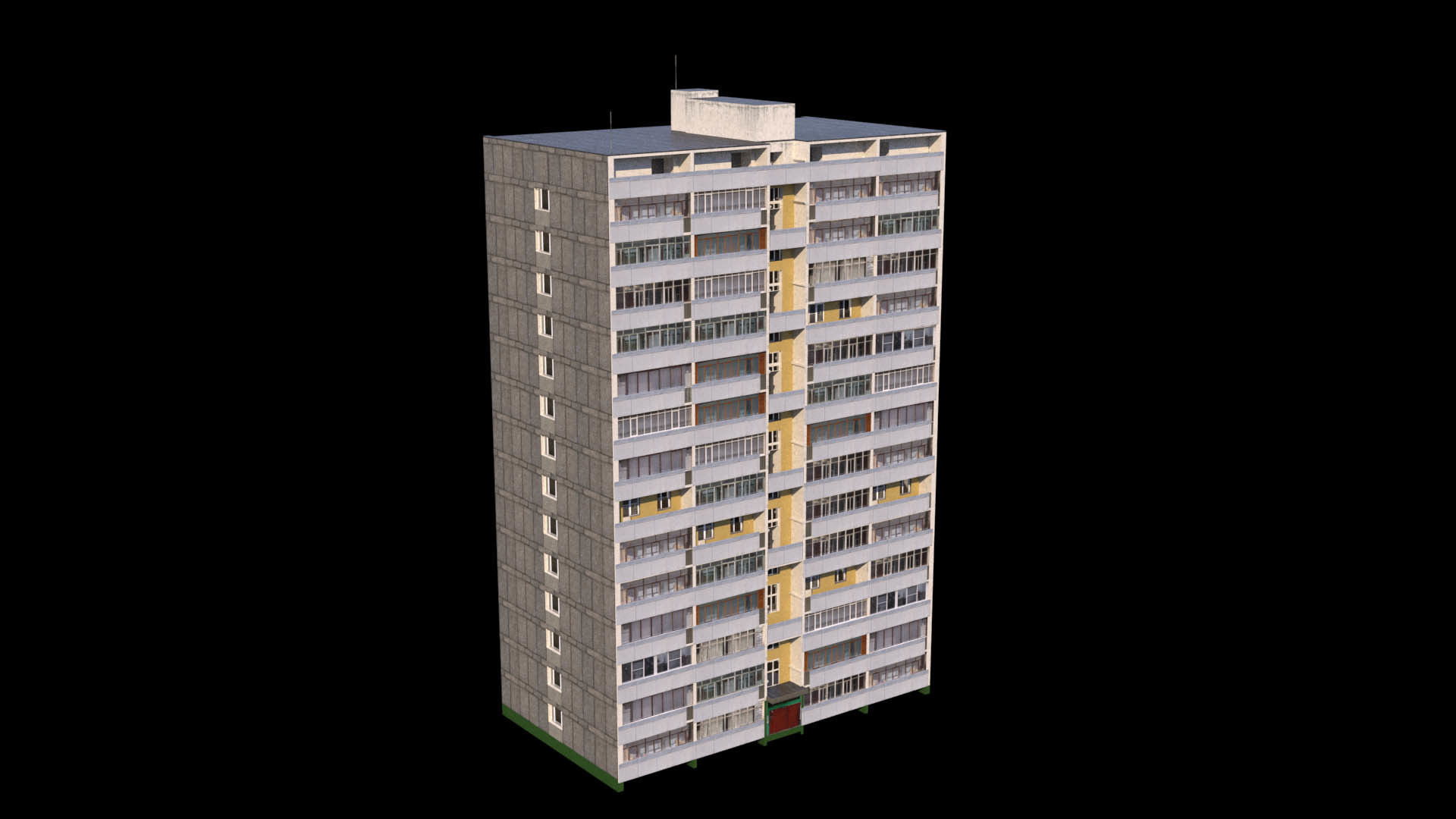Russian buildings pack Low-poly 3D model_9