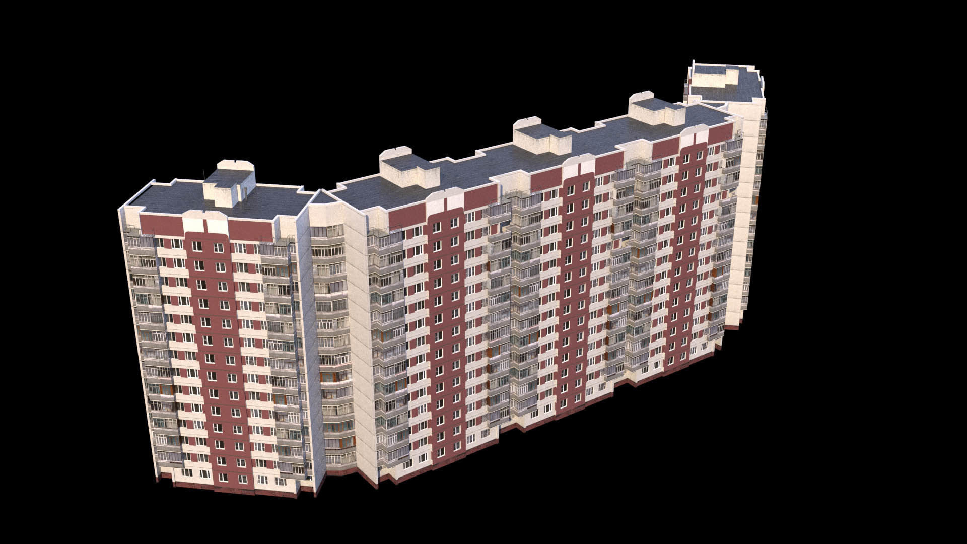 Russian buildings pack Low-poly 3D model_15