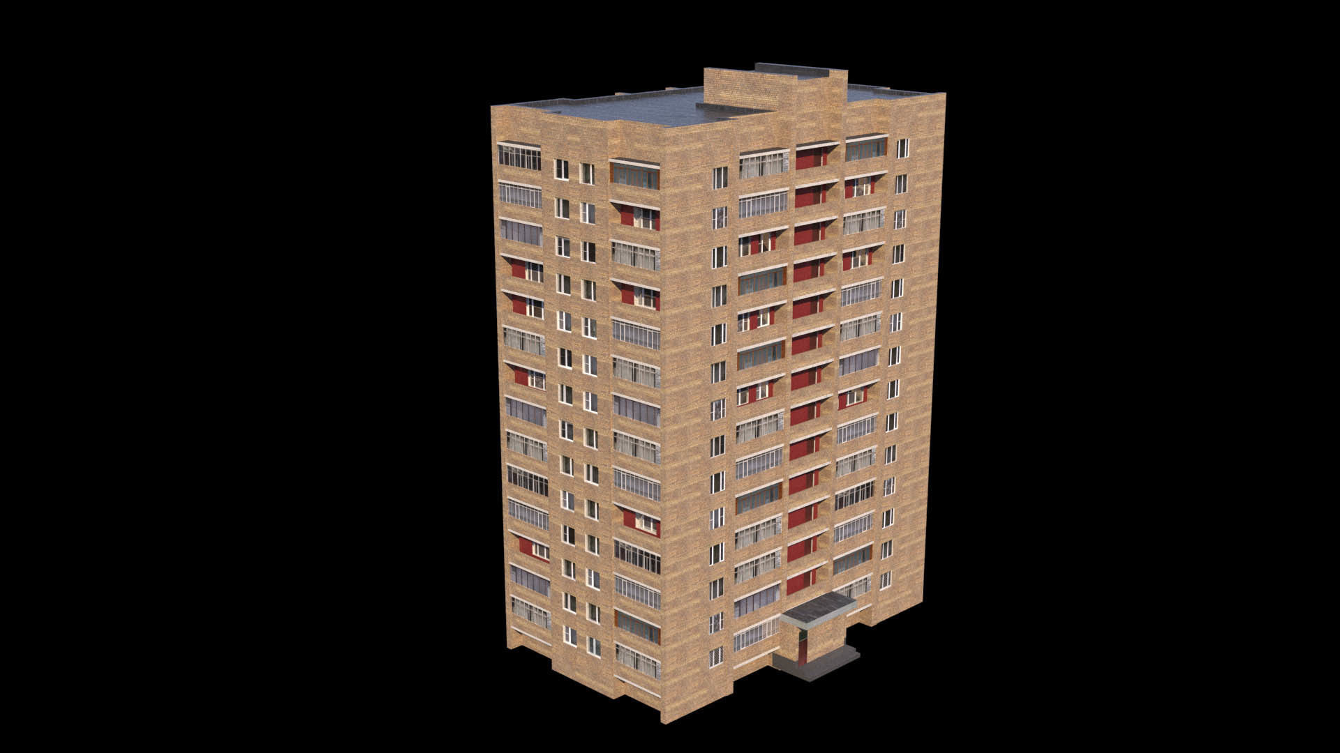 Russian buildings pack Low-poly 3D model_23