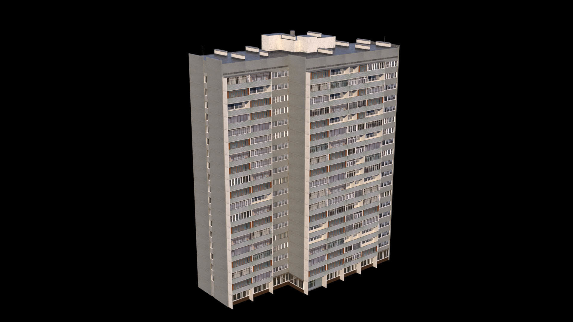 Russian buildings pack Low-poly 3D model_10