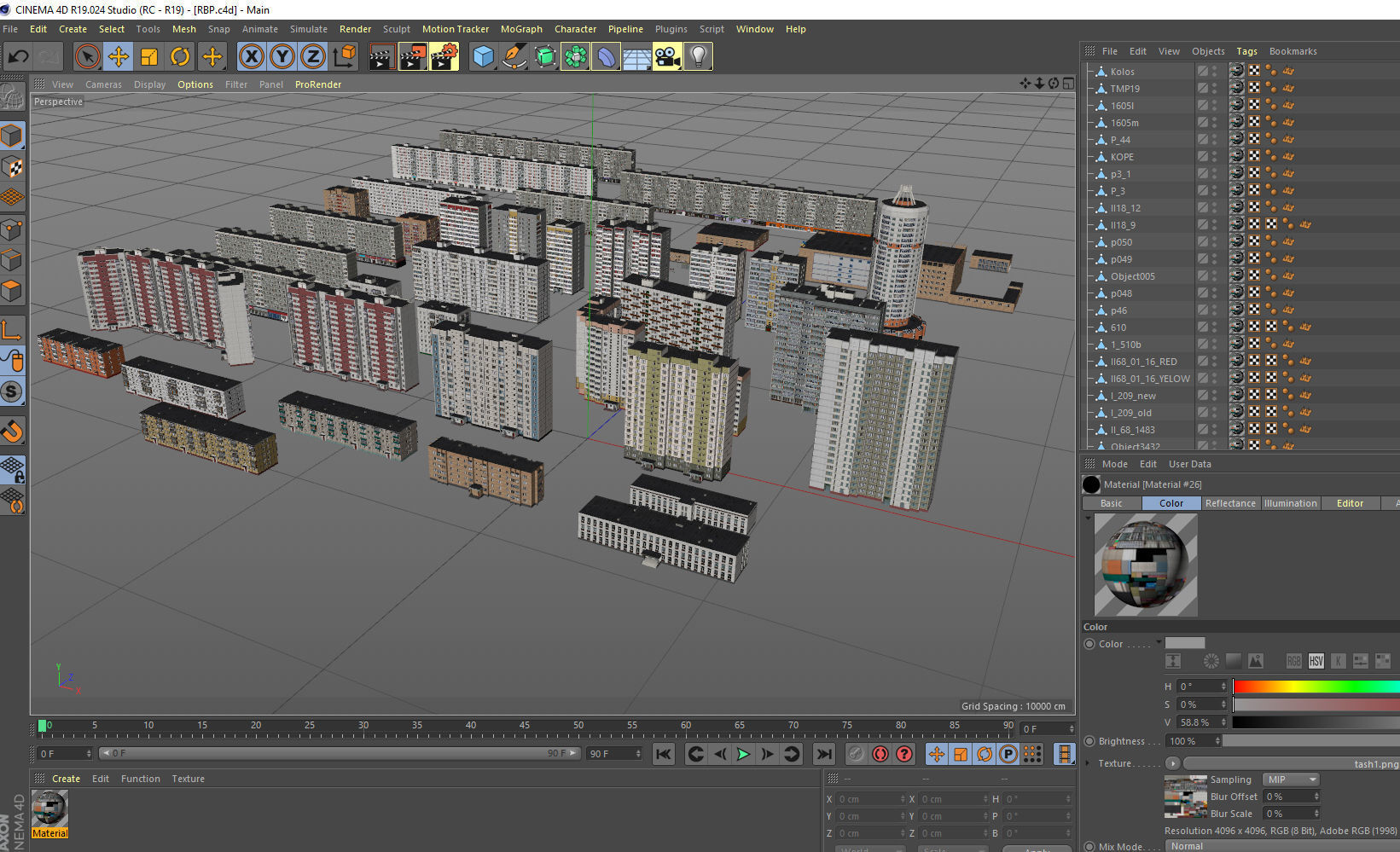Russian buildings pack Low-poly 3D model_43