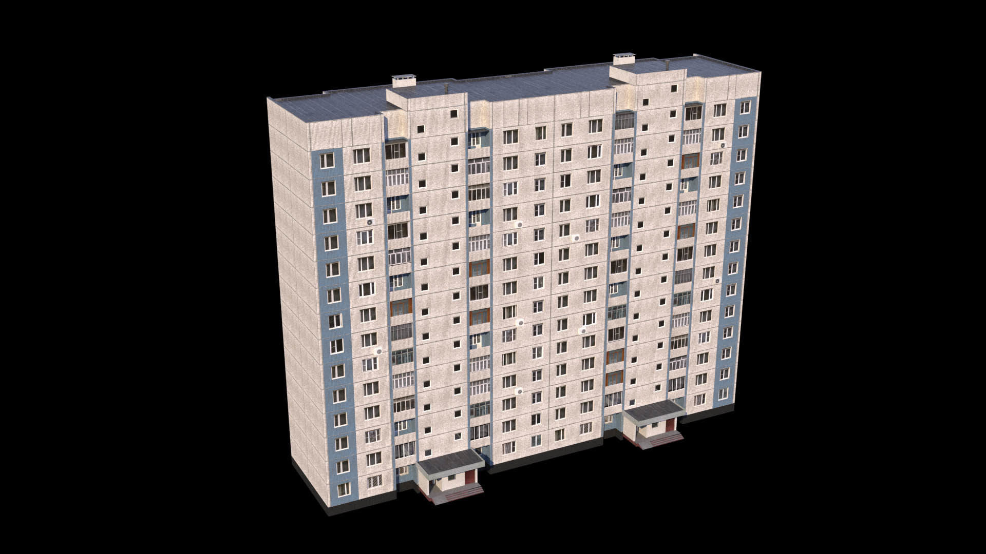 Russian buildings pack Low-poly 3D model_13