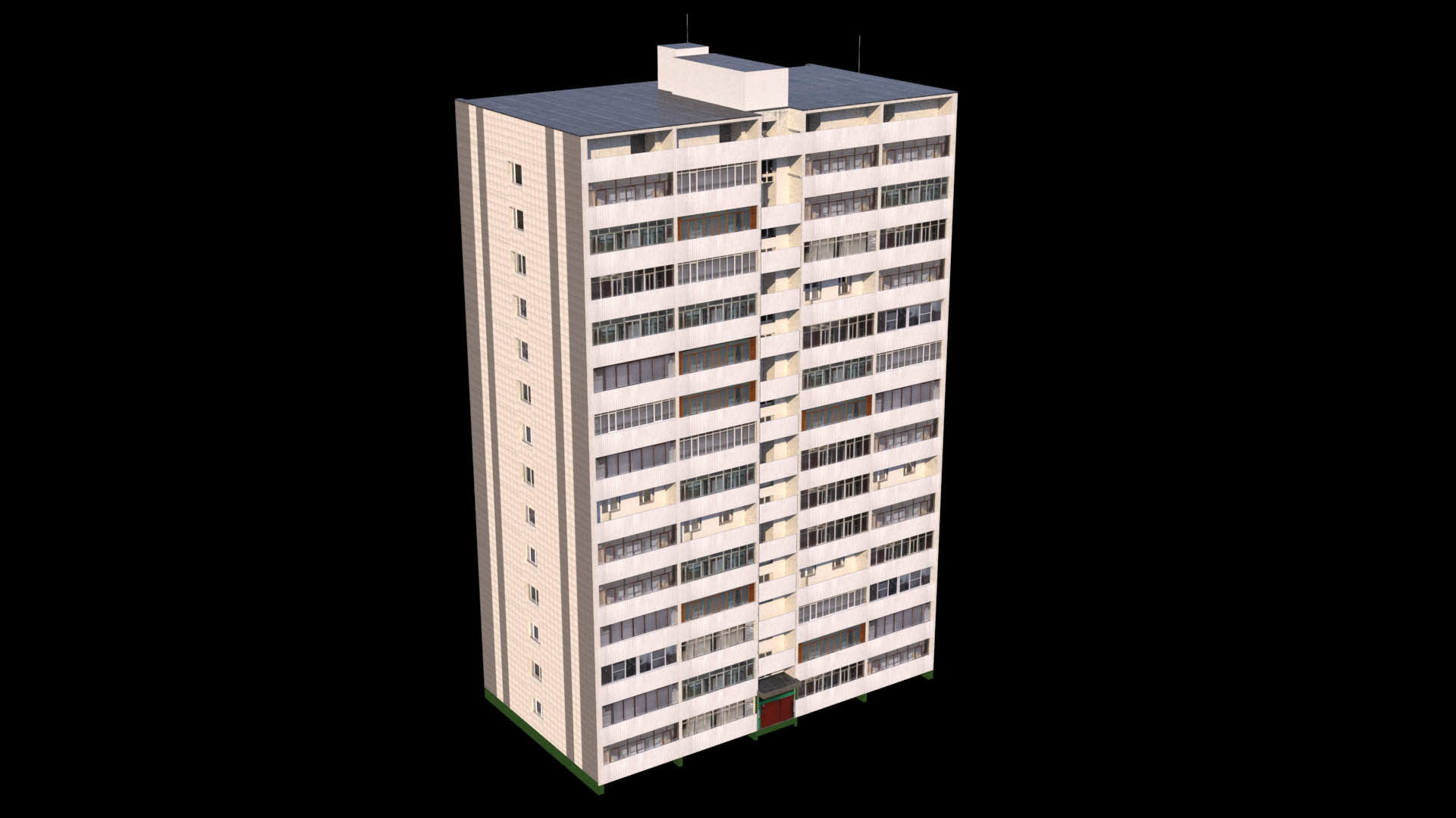 Russian buildings pack Low-poly 3D model_8