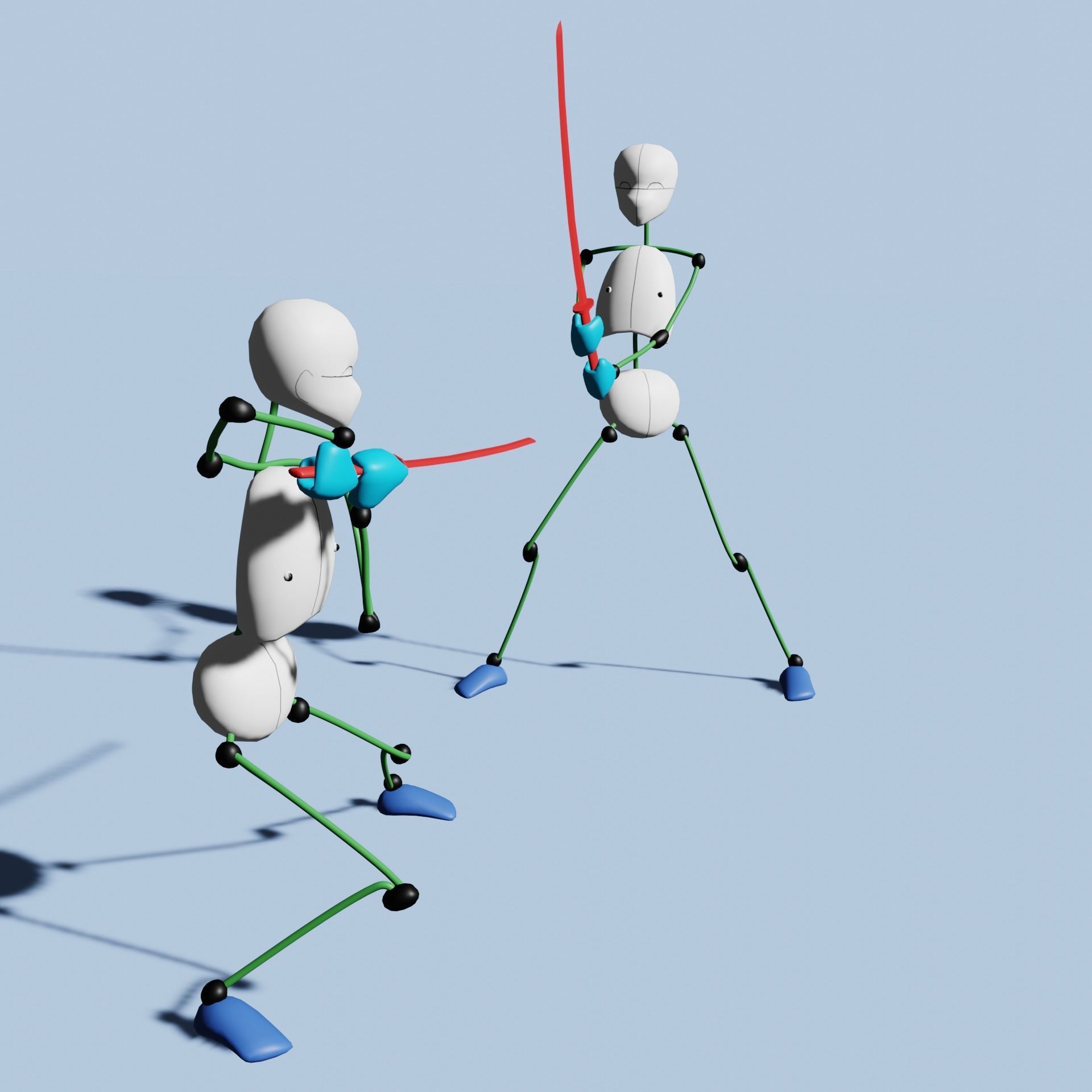 stick human base model 3D model_3