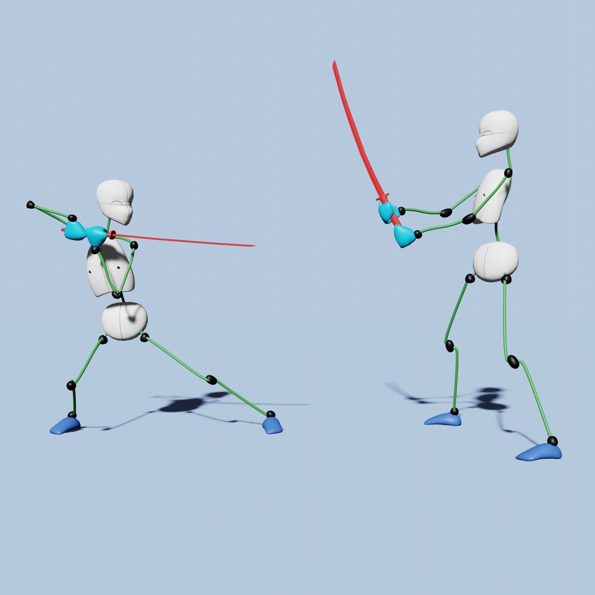 stick human base model 3D model_1