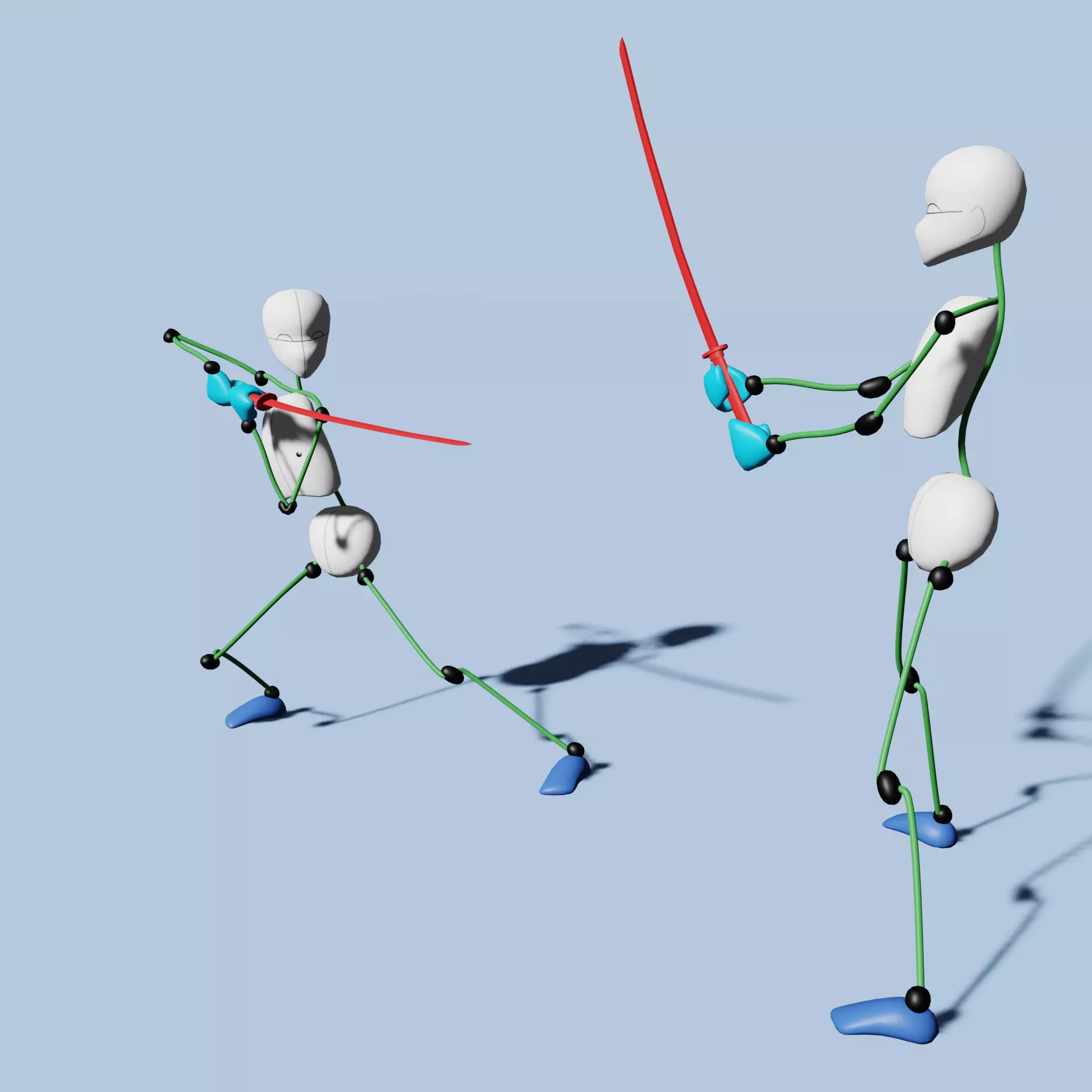 stick human base model 3D model_0