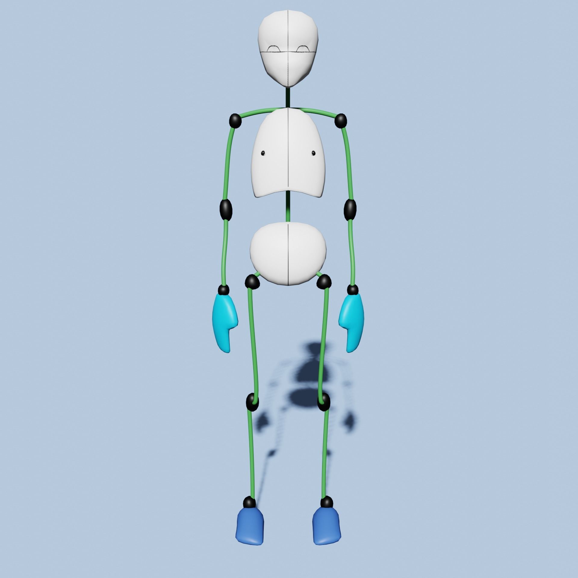 stick human base model 3D model_8
