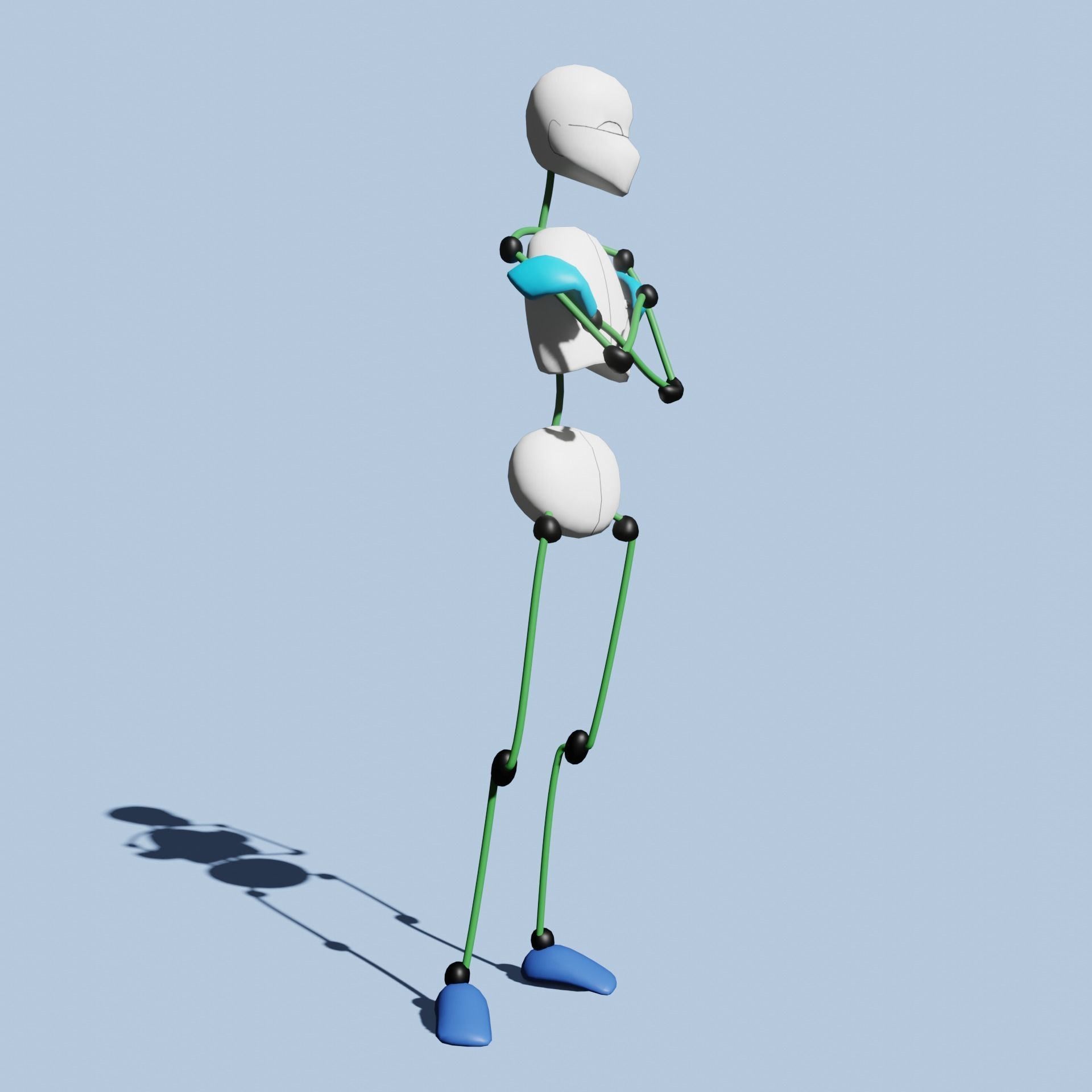 stick human base model 3D model_5